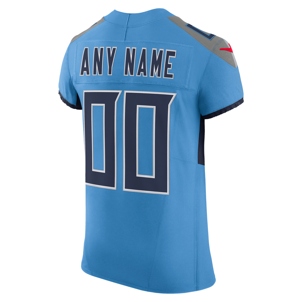 Men's Tennessee Titans Nike Light Blue Team Vapor Fuse Elite Custom Jersey