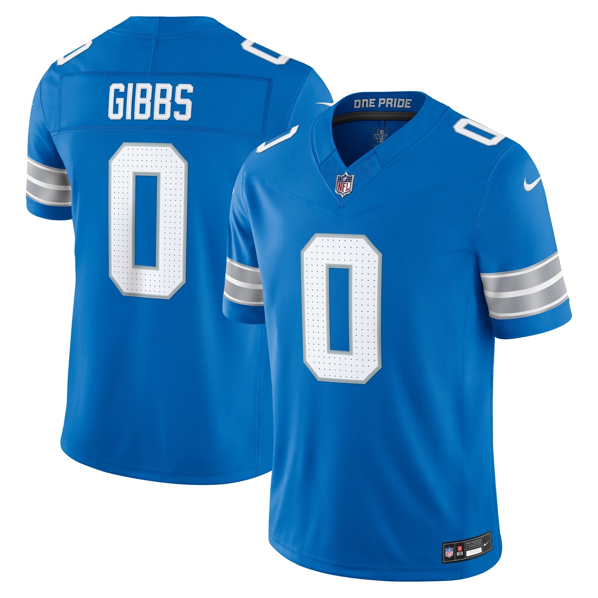 Men's Detroit Lions Jahmyr Gibbs Nike Blue Team Vapor Fuse Stitched Limited Jersey