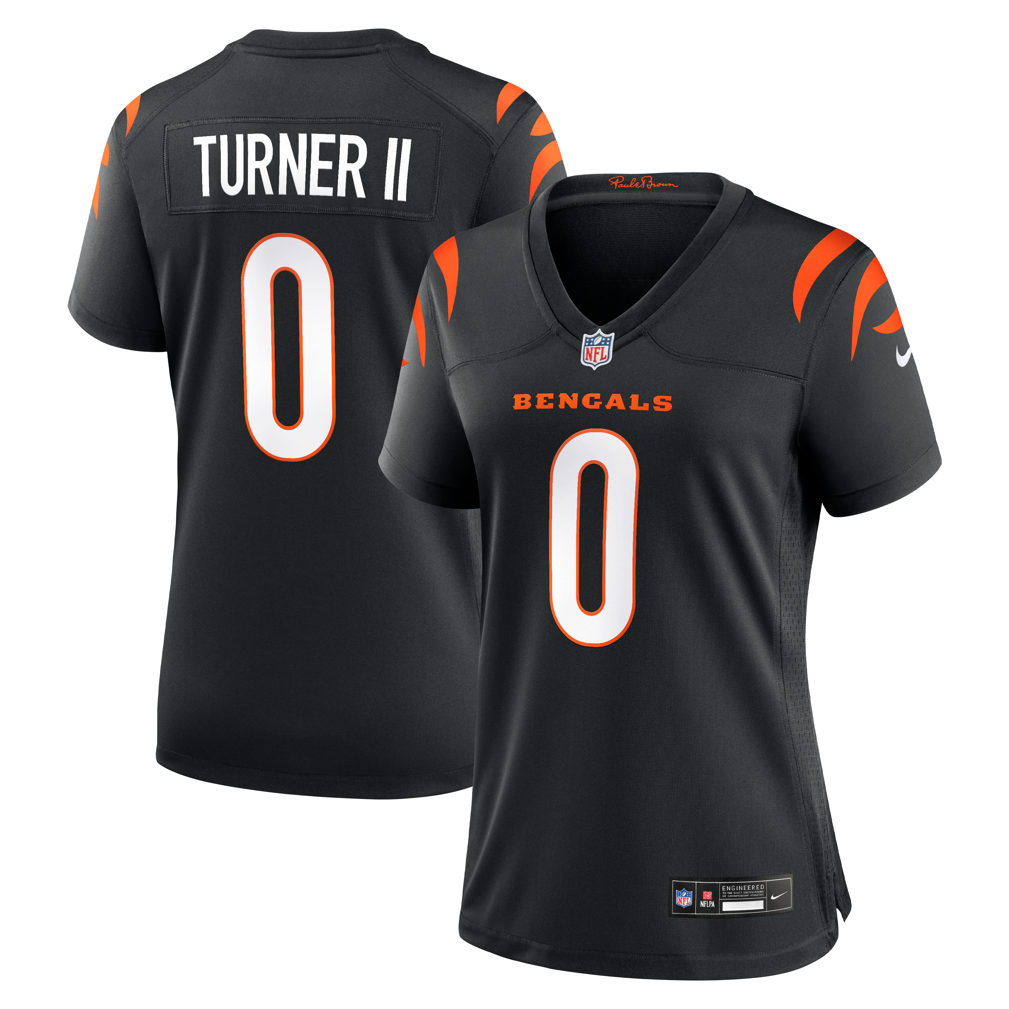 Women's Cincinnati Bengals Dj Turner Ii Nike Black Team Game Jersey