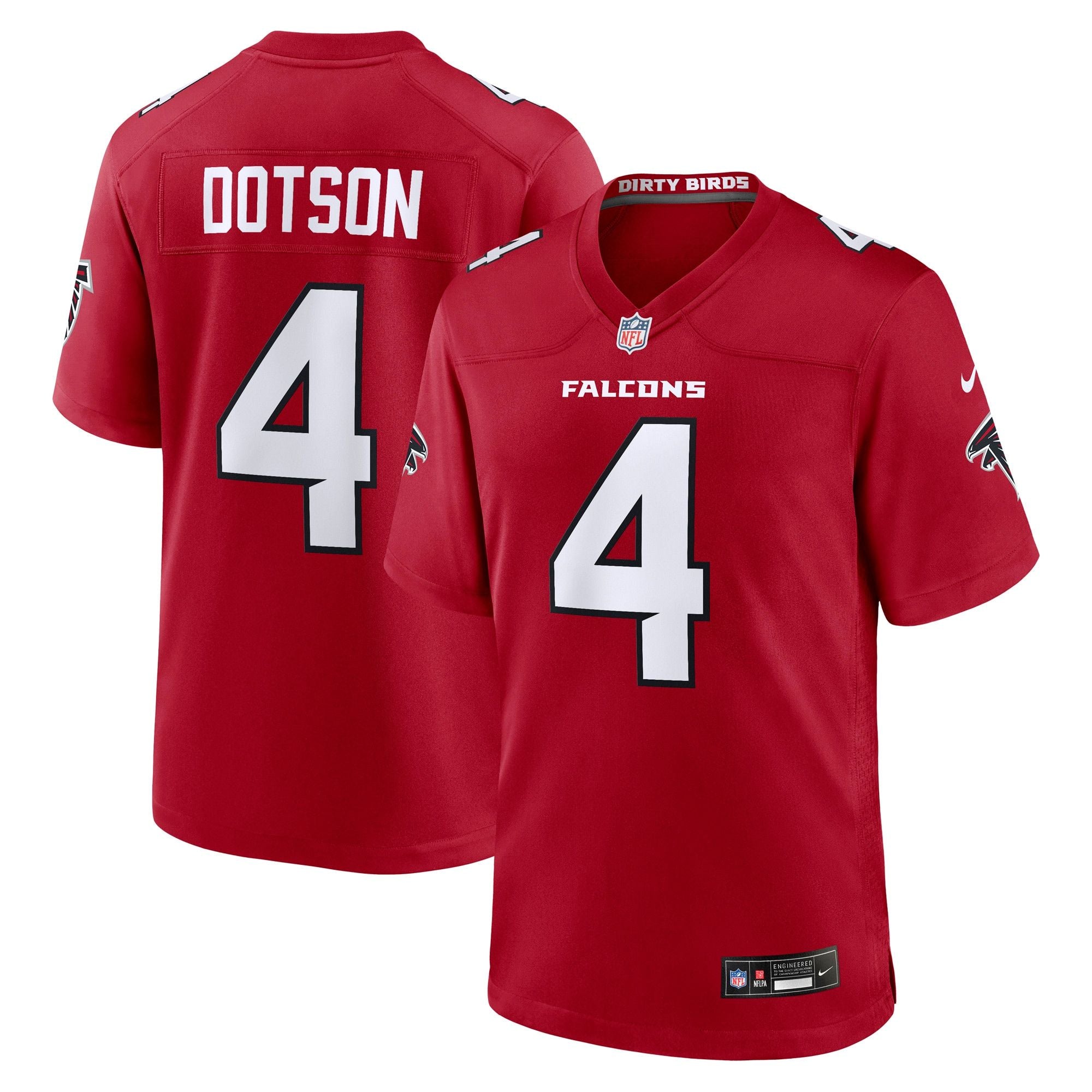 Men's Atlanta Falcons Jahan Dotson Nike Red Team Game Jersey