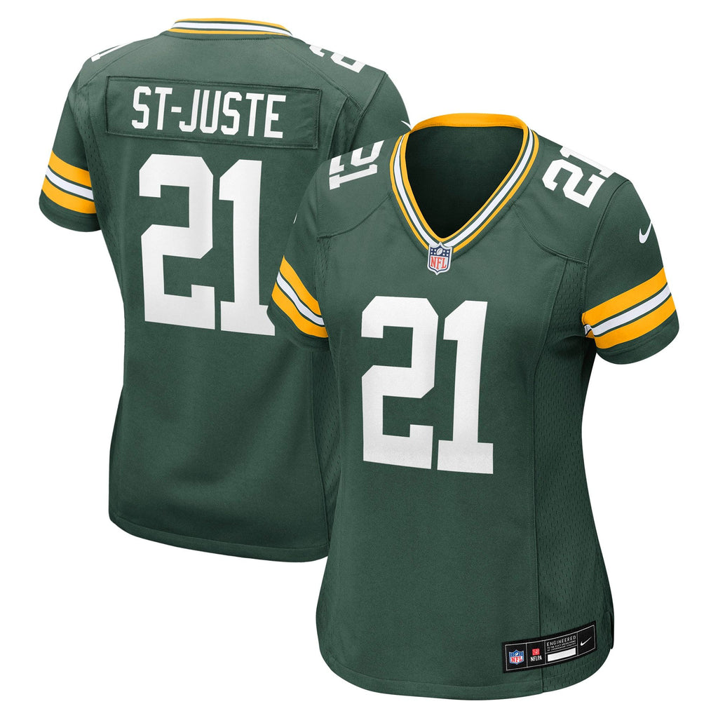 Women's Green Bay Packers Benjamin St Juste Nike Green Team Game Jersey