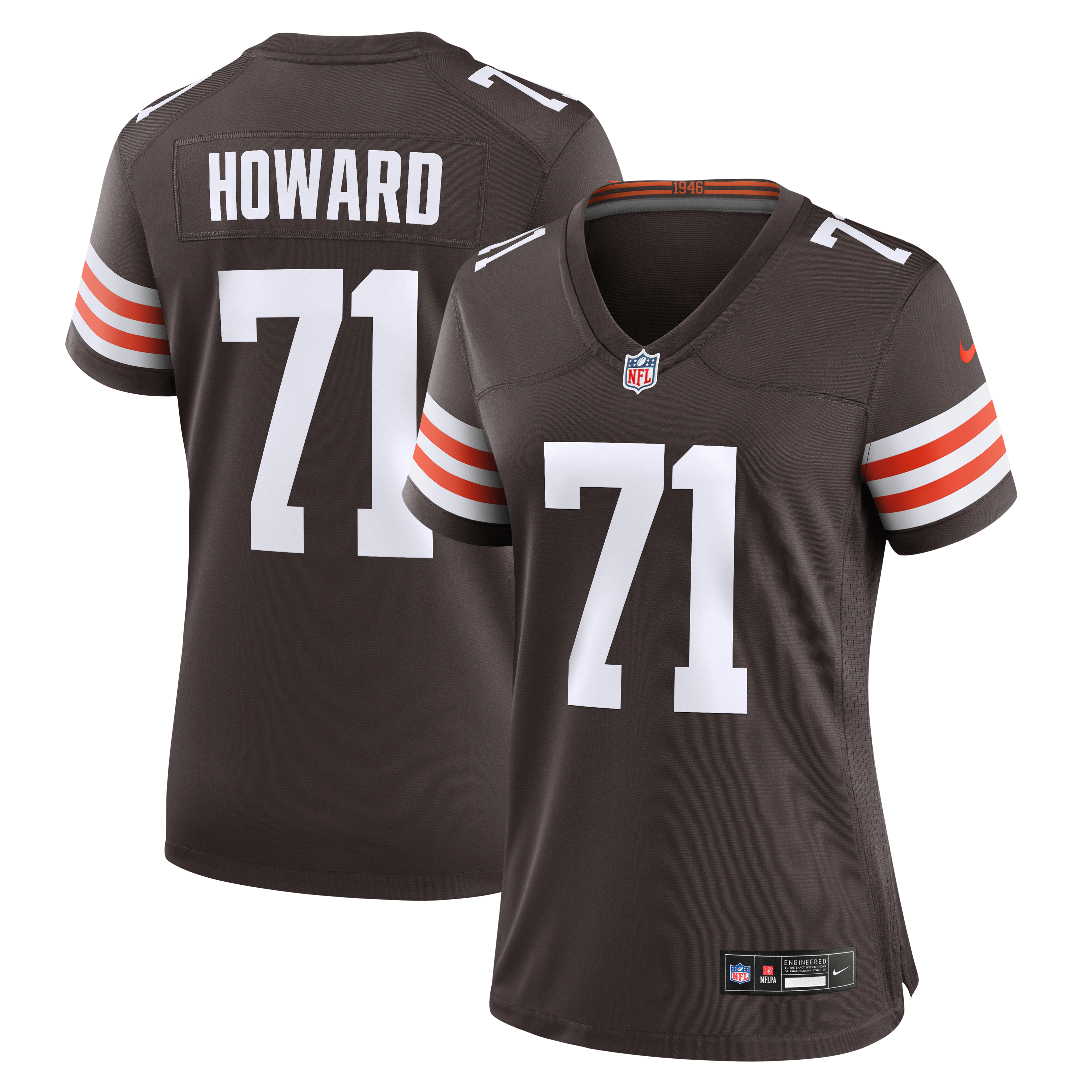 Women's Cleveland Browns Tytus Howard Nike Brown Team Game Jersey