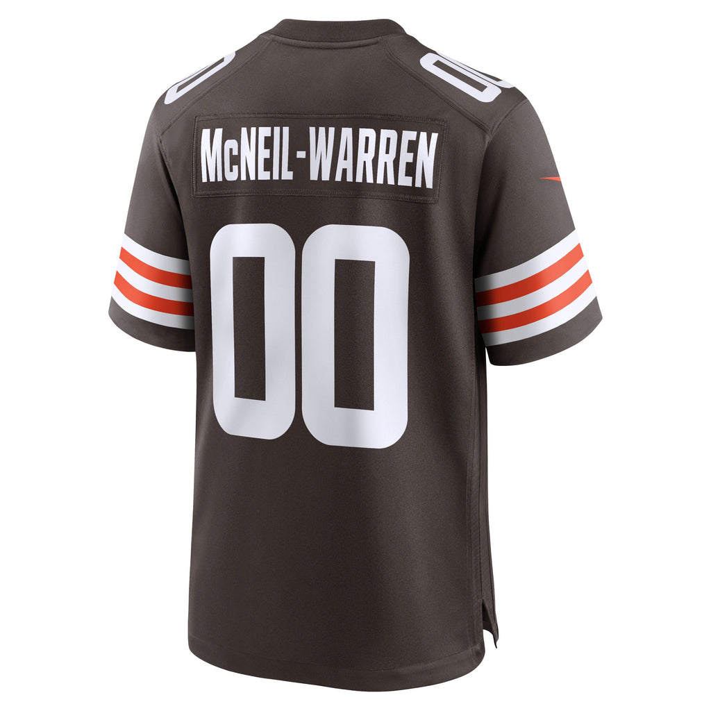 Men's Cleveland Browns Emmanuel Mcneil Warren Nike Brown Game Jersey