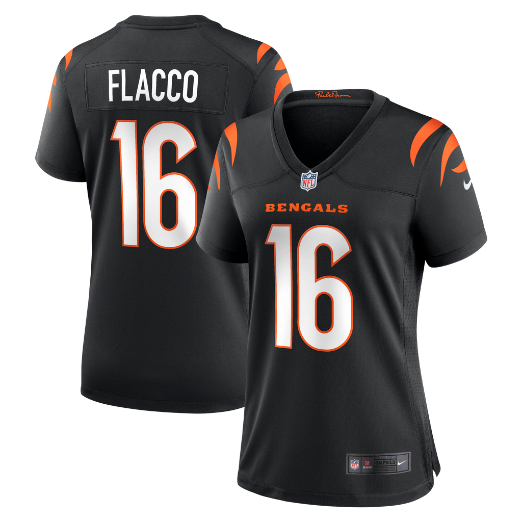 Women's Cincinnati Bengals Joe Flacco Nike Black Team Game Jersey