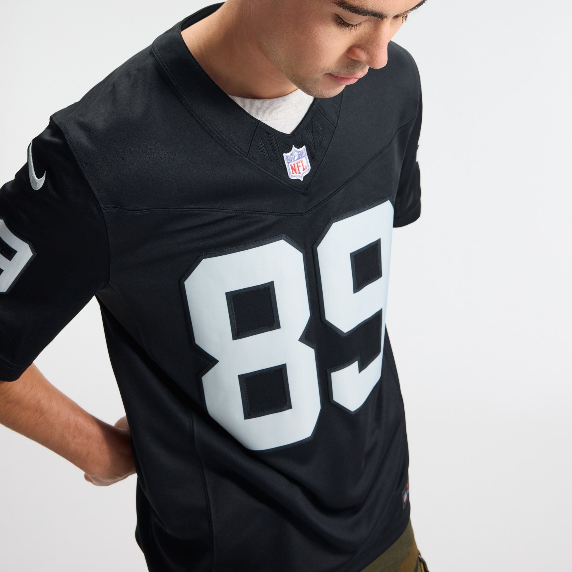 Men's Las Vegas Raiders Brock Bowers Nike Black Team Vapor Fuse Stitched Limited Jersey