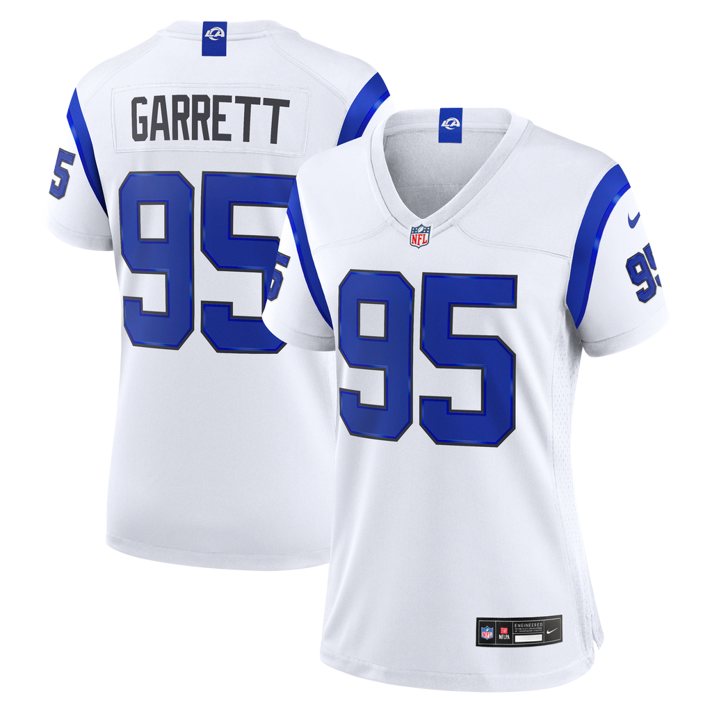 Women's Los Angeles Rams Myles Garrett Nike Fearsome White Game Jersey