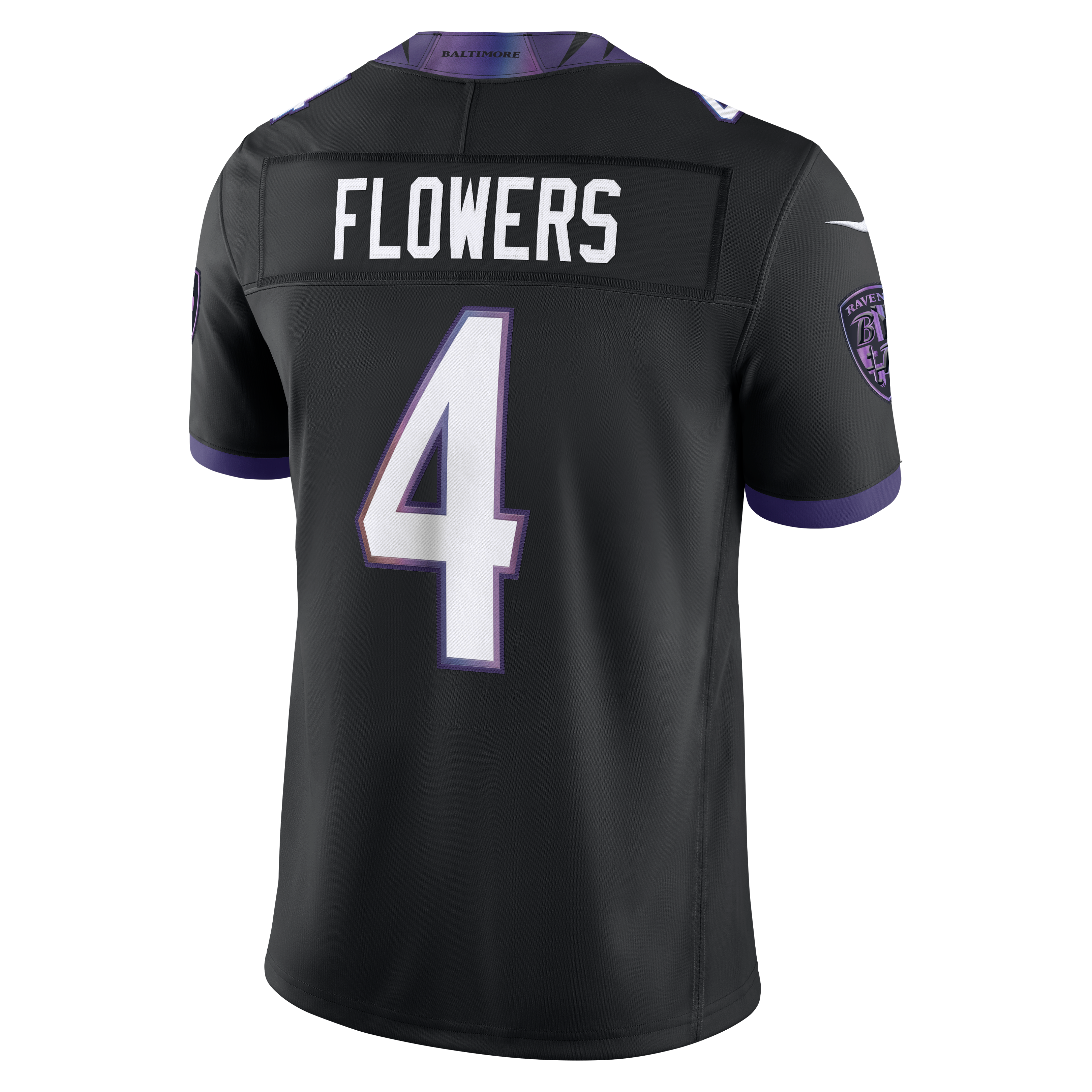 Men's Baltimore Ravens Zay Flowers Nike Black Alternate Alternate Vapor Fuse Stitched Limited Jersey