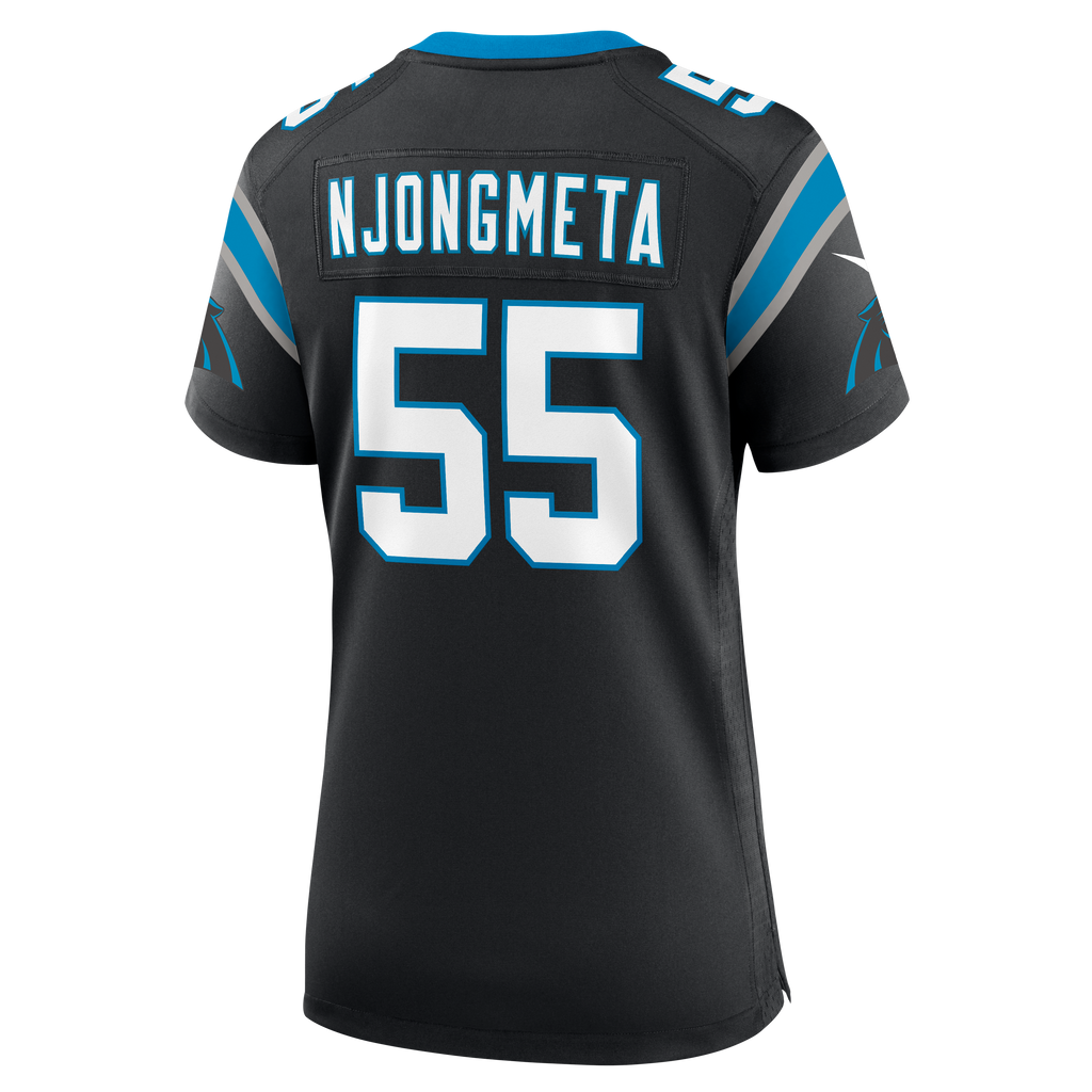 Women's Carolina Panthers Maema Njongmeta Nike Black Team Game Jersey