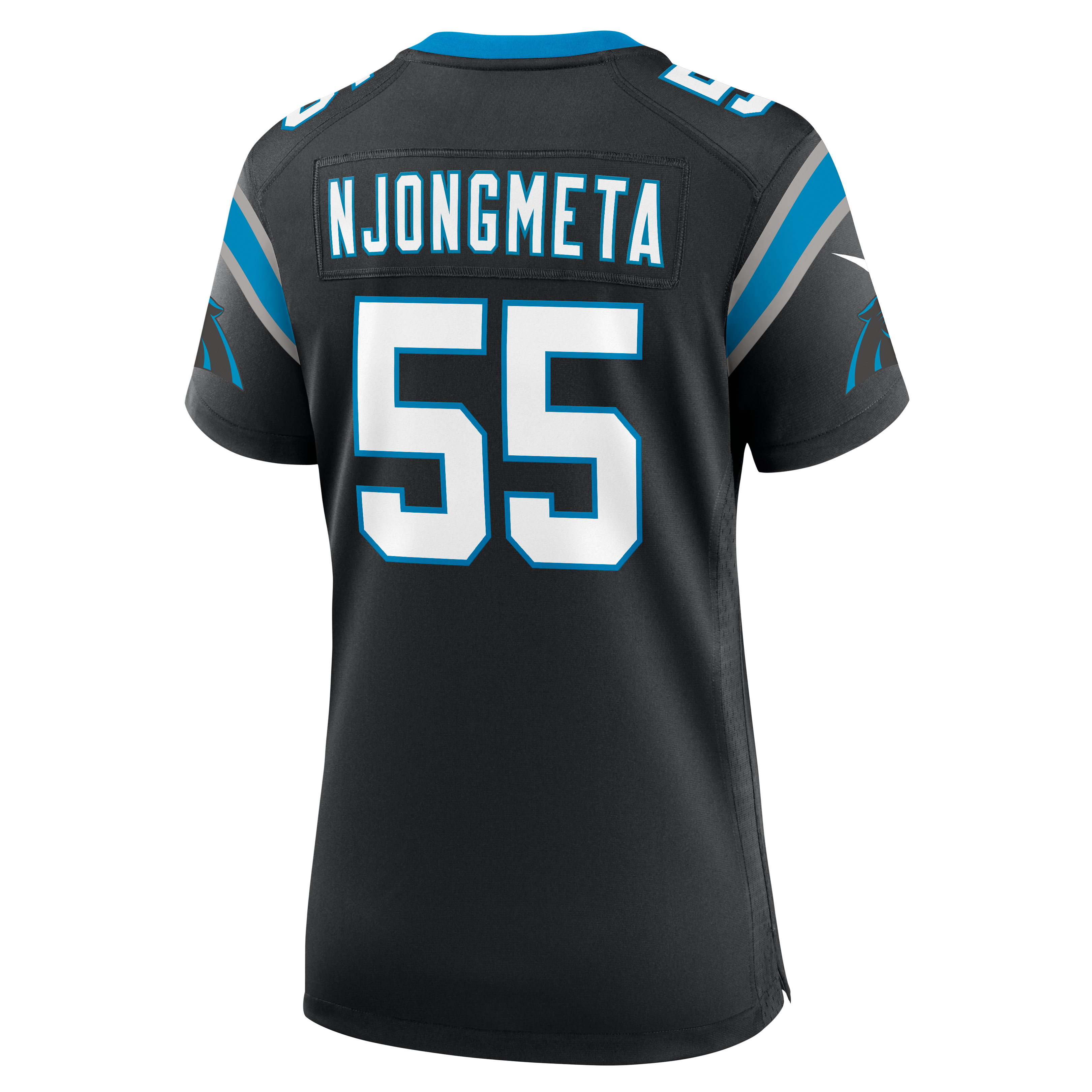 Women's Carolina Panthers Maema Njongmeta Nike Black Team Game Jersey