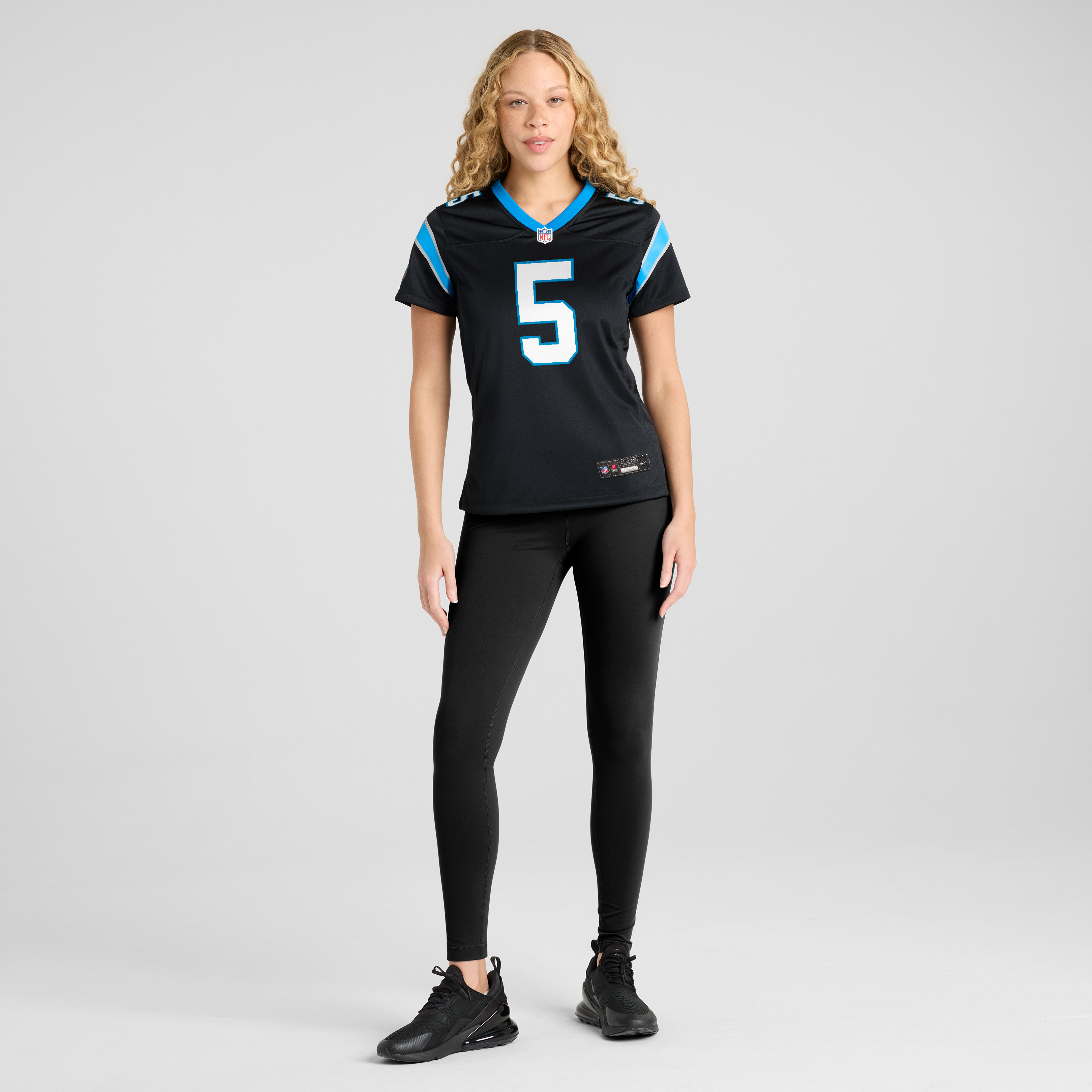 Women's Carolina Panthers Jaelan Phillips Nike Black Team Game Jersey