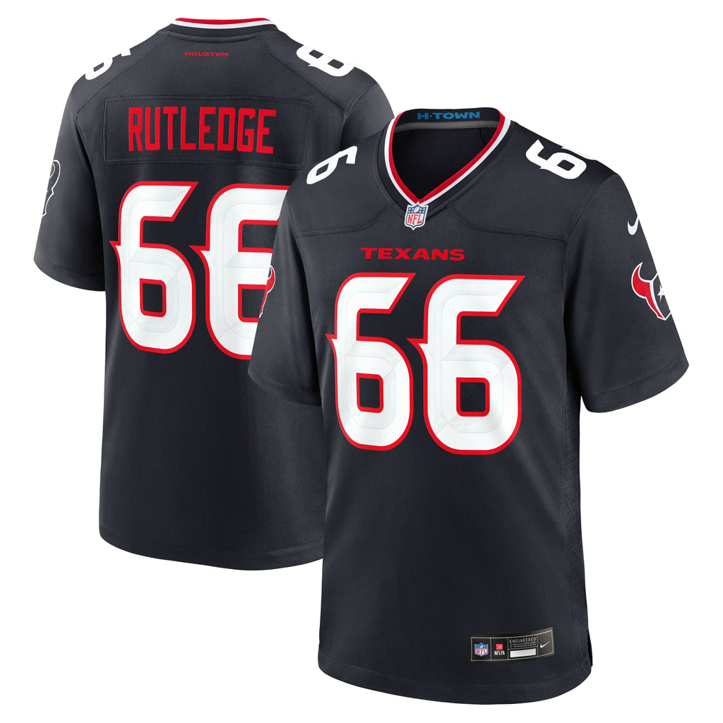 Men's Houston Texans Keylan Rutledge Nike Navy 2026 Nfl Draft First Round Pick No 26 Team Game Jersey