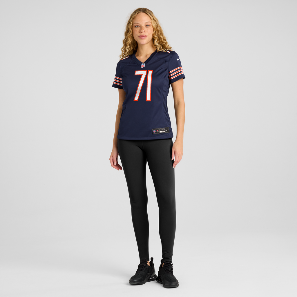 Women's Chicago Bears Jedrick Wills Jr Nike Navy Team Game Jersey