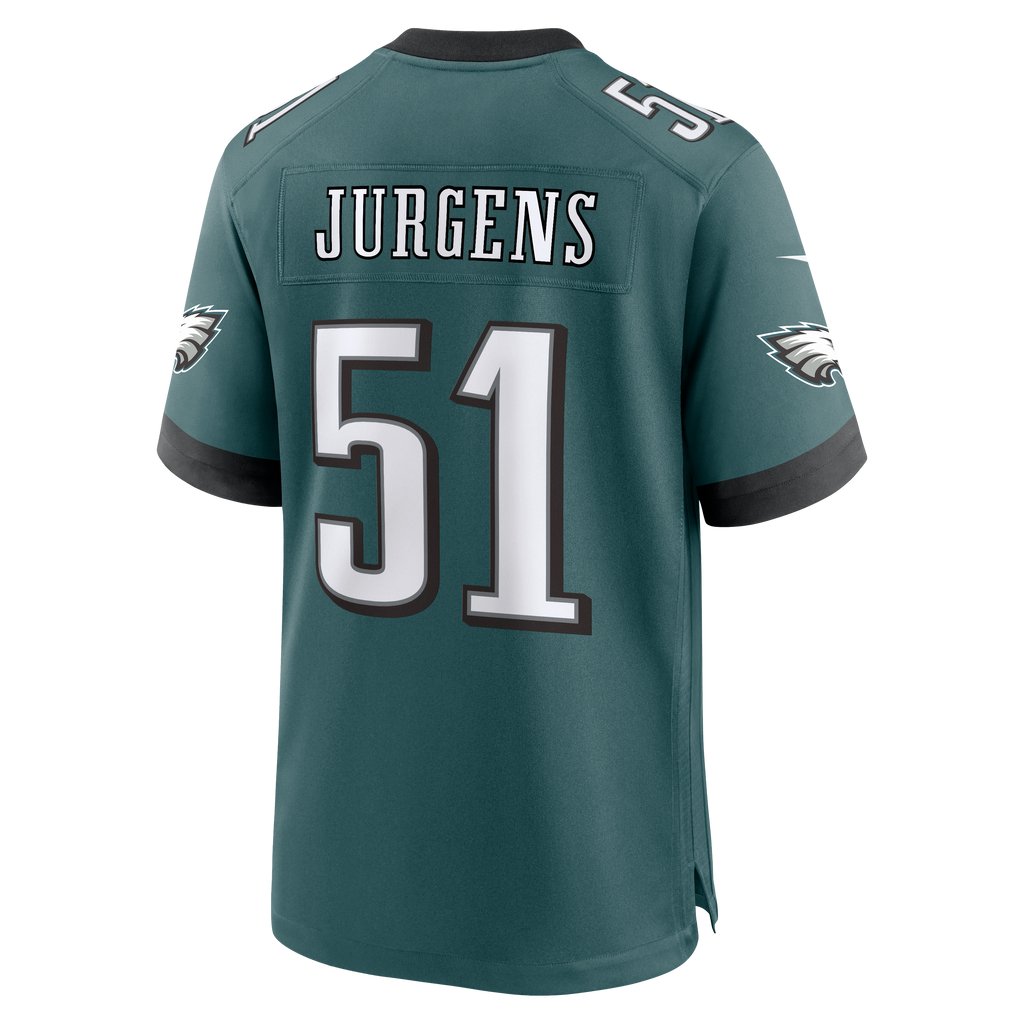 Men's Philadelphia Eagles Cam Jurgens Nike Midnight Green Team Game Jersey
