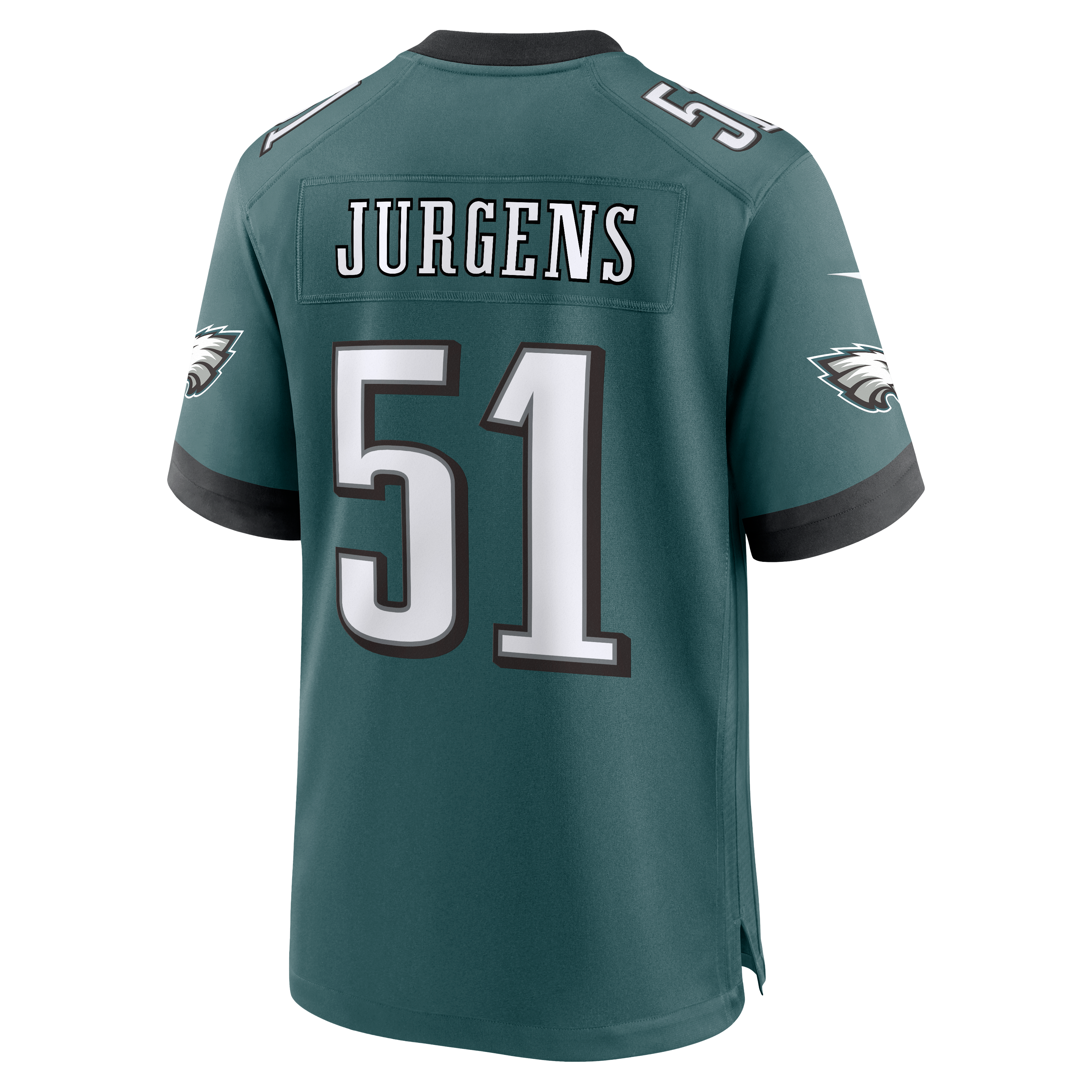 Men's Philadelphia Eagles Cam Jurgens Nike Midnight Green Team Game Jersey