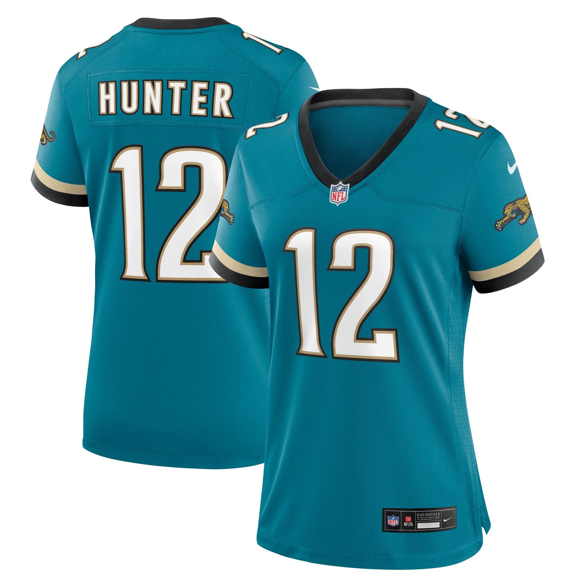 Women's Jacksonville Jaguars Travis Hunter Nike Teal Alternate 2 Prowler Throwback Game Jersey