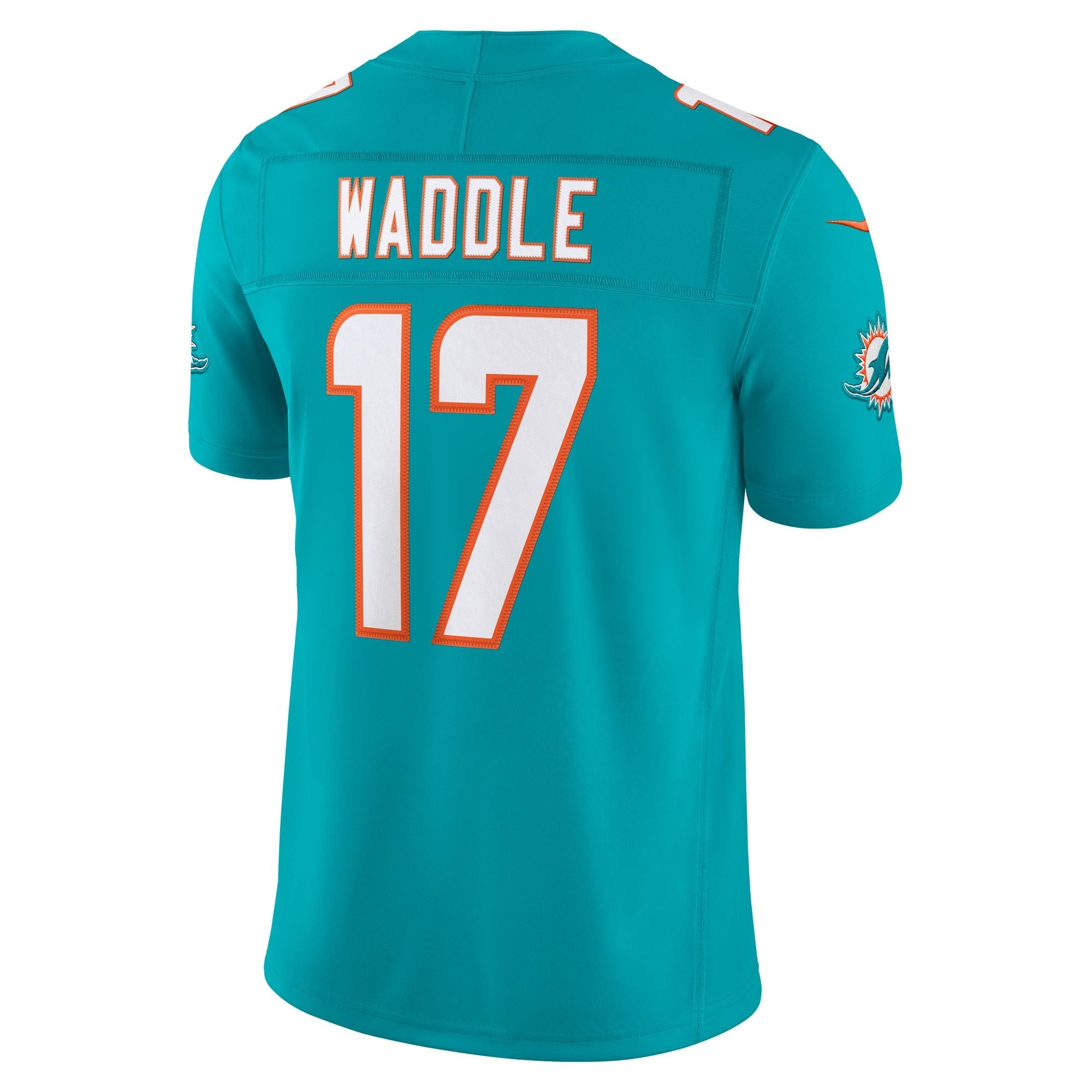 Men's Miami Dolphins Jaylen Waddle Nike Aqua Team Vapor Fuse Stitched Limited Jersey