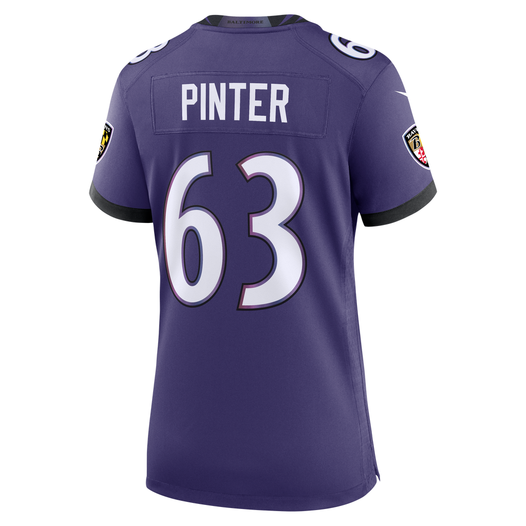 Women's Baltimore Ravens Danny Pinter Nike Purple Team Game Jersey