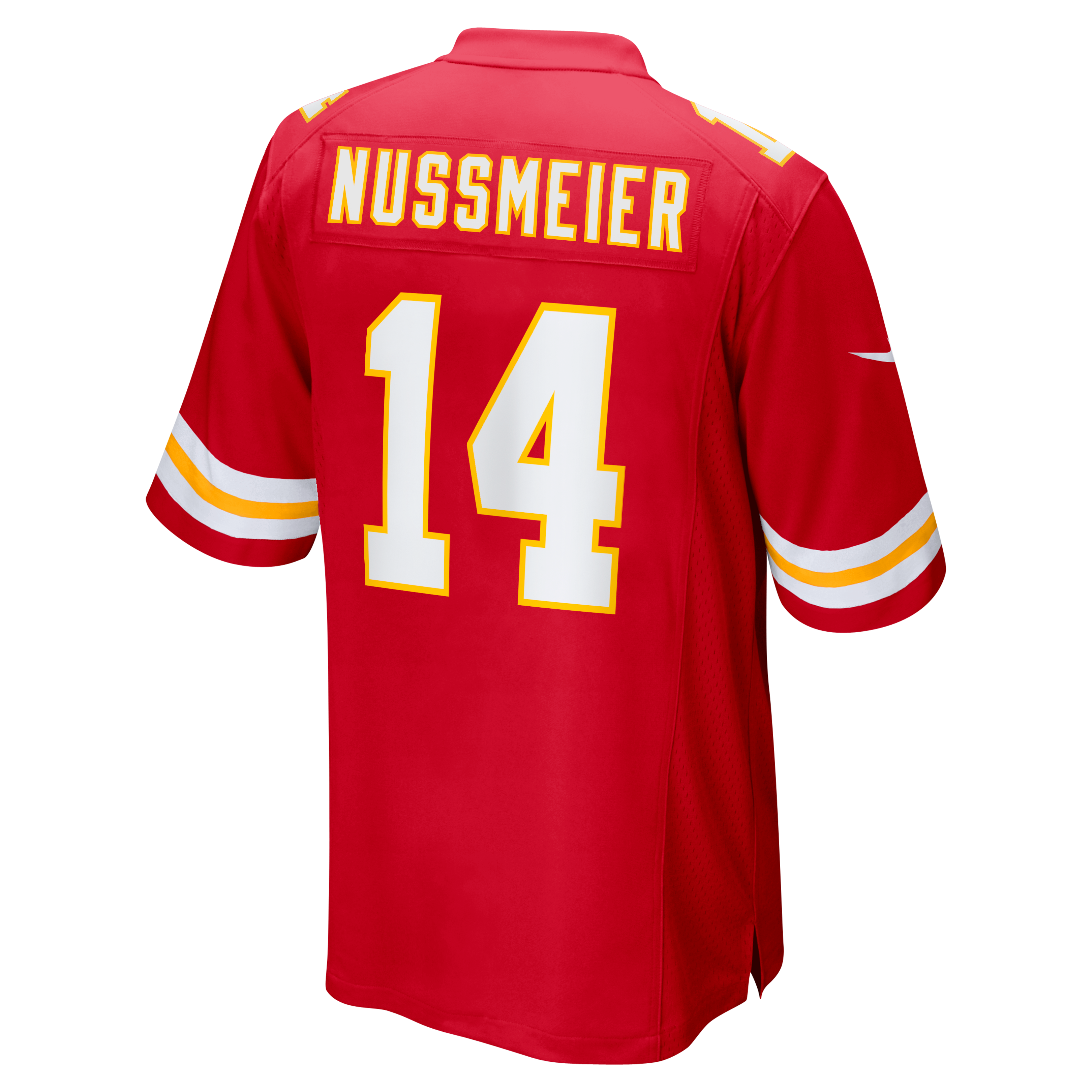 Men's Kansas City Chiefs Garrett Nussmeier Nike Red Game Jersey