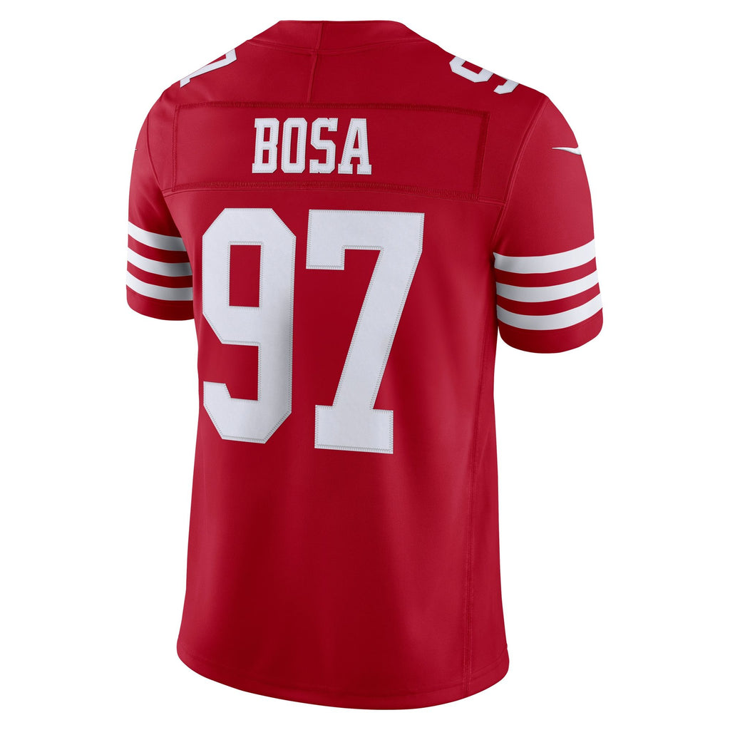 Men's San Francisco 49Ers Nick Bosa Nike Scarlet Team Vapor Fuse Stitched Limited Jersey
