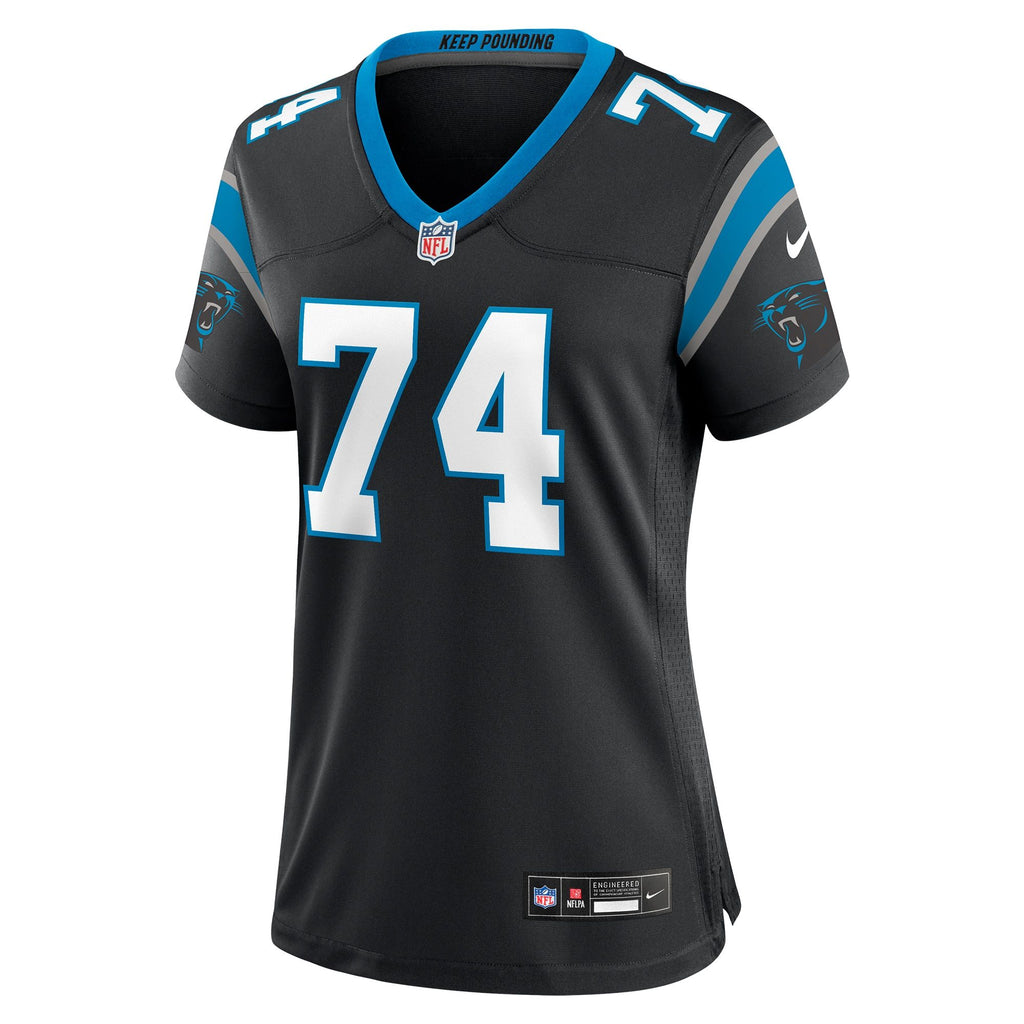 Women's Carolina Panthers Jake Curhan Nike Black Team Game Jersey