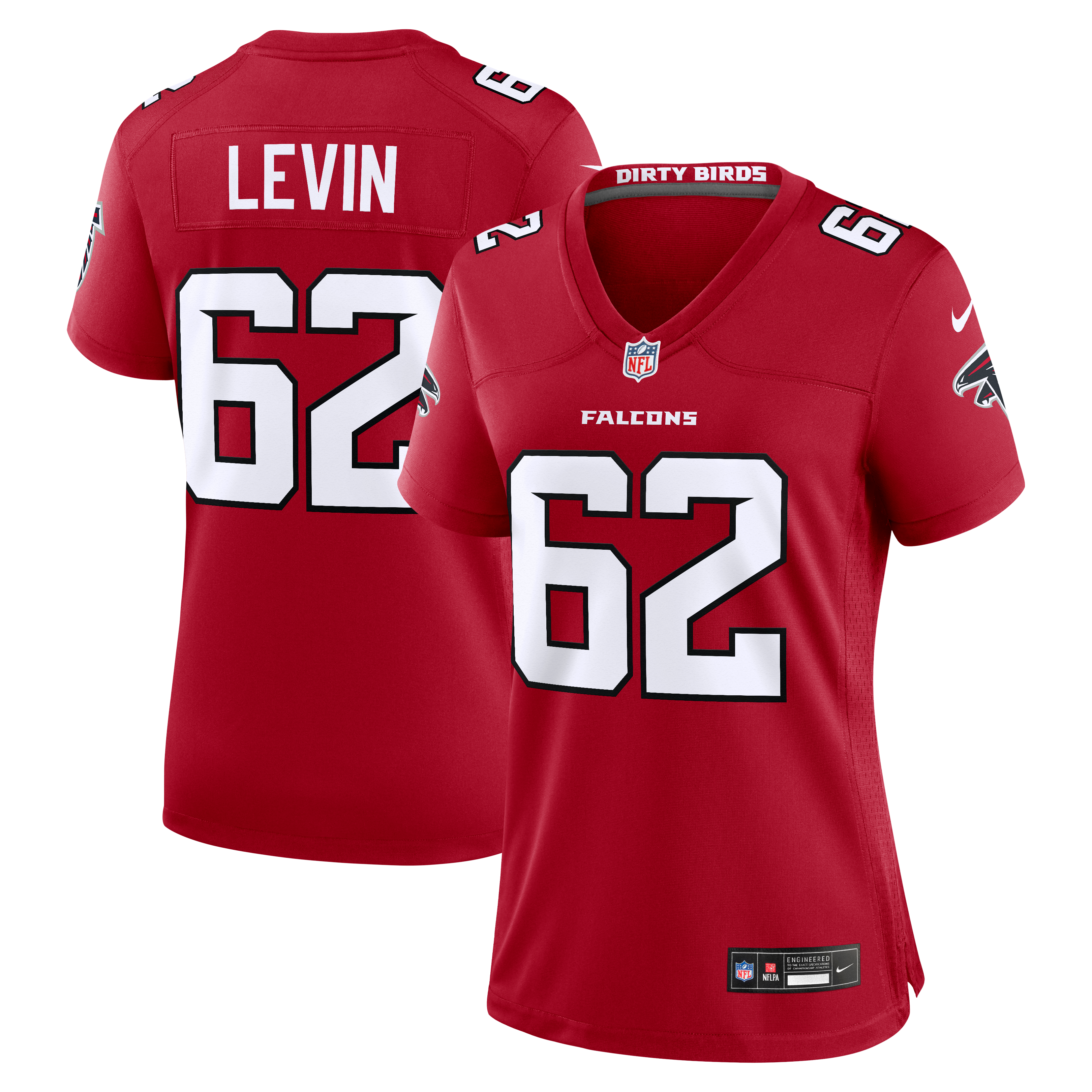 Women's Atlanta Falcons Corey Levin Nike Red Team Game Jersey