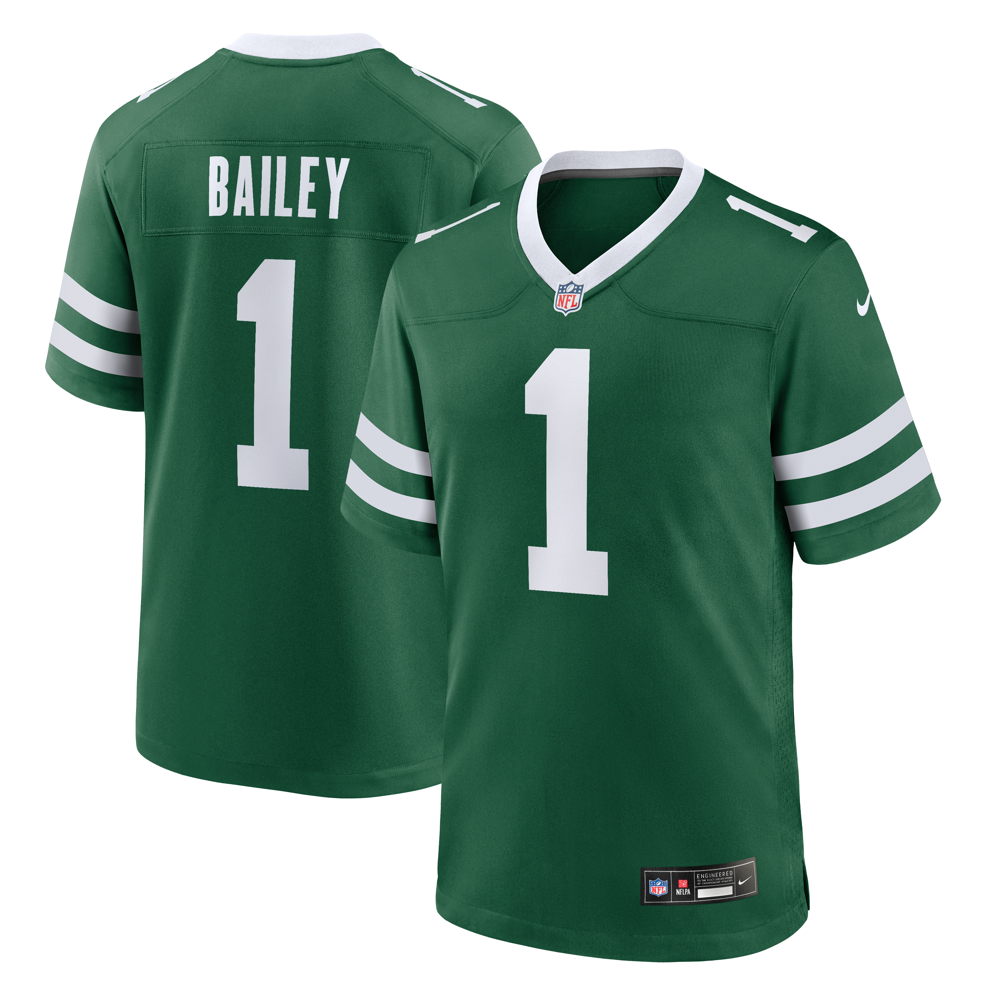 Men's New York Jets Nike David Bailey Legacy Green 2026 Nfl Draft First Round Pick No 2 Team Game Jersey