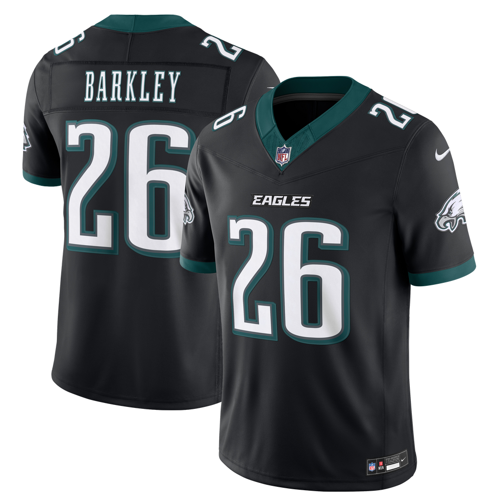 Men's Philadelphia Eagles Saquon Barkley Nike Black Alternate Vapor Fuse Stitched Limited Jersey