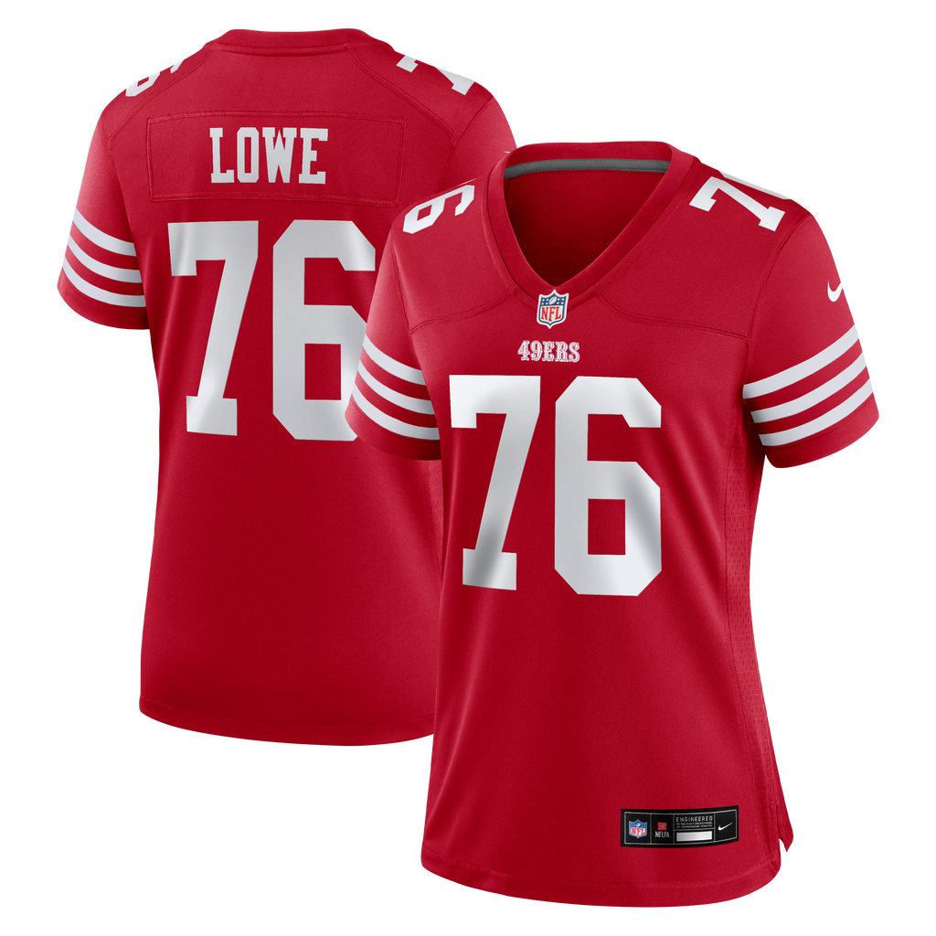 Women's San Francisco 49Ers Vederian Lowe Nike Scarlet Team Game Jersey