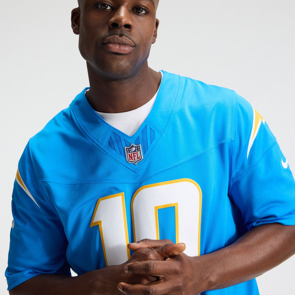 Men's Los Angeles Chargers Justin Herbert Nike Powder Blue Team Vapor Fuse Stitched Limited Jersey
