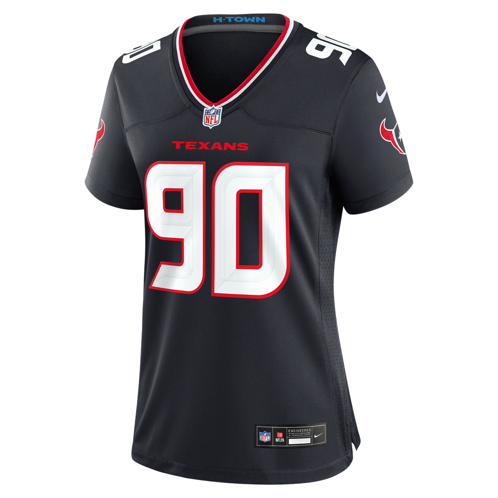 Women's Houston Texans Logan Hall Nike Navy Team Game Jersey