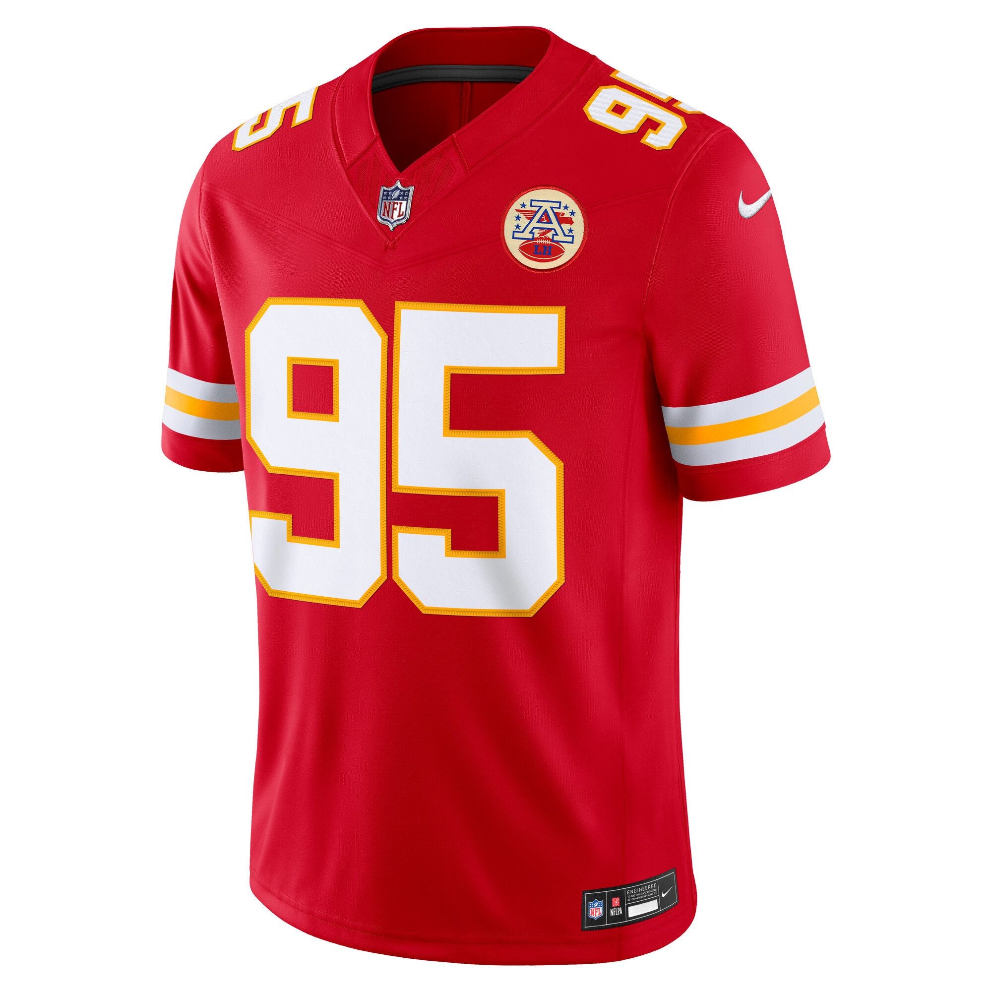 Men's Kansas City Chiefs Chris Jones Nike Red Team Vapor Fuse Stitched Limited Jersey