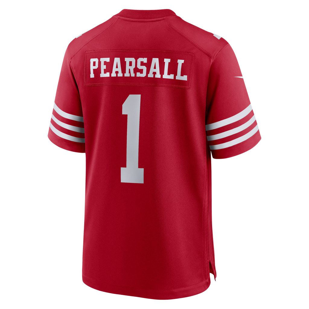 Men's San Francisco 49Ers Ricky Pearsall Nike Scarlet 80Th Anniversary Game Jersey