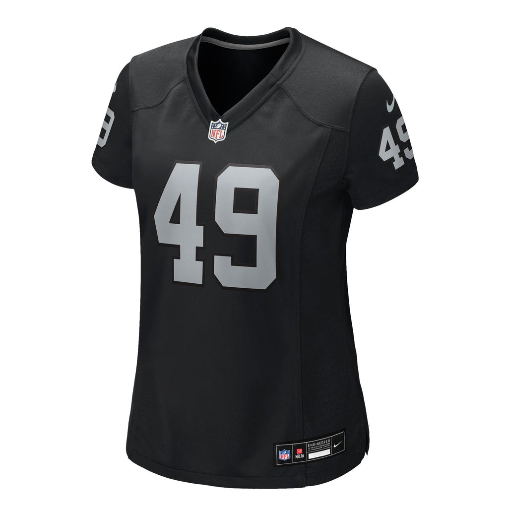 Women's Las Vegas Raiders Charles Snowden Nike Black Team Game Jersey