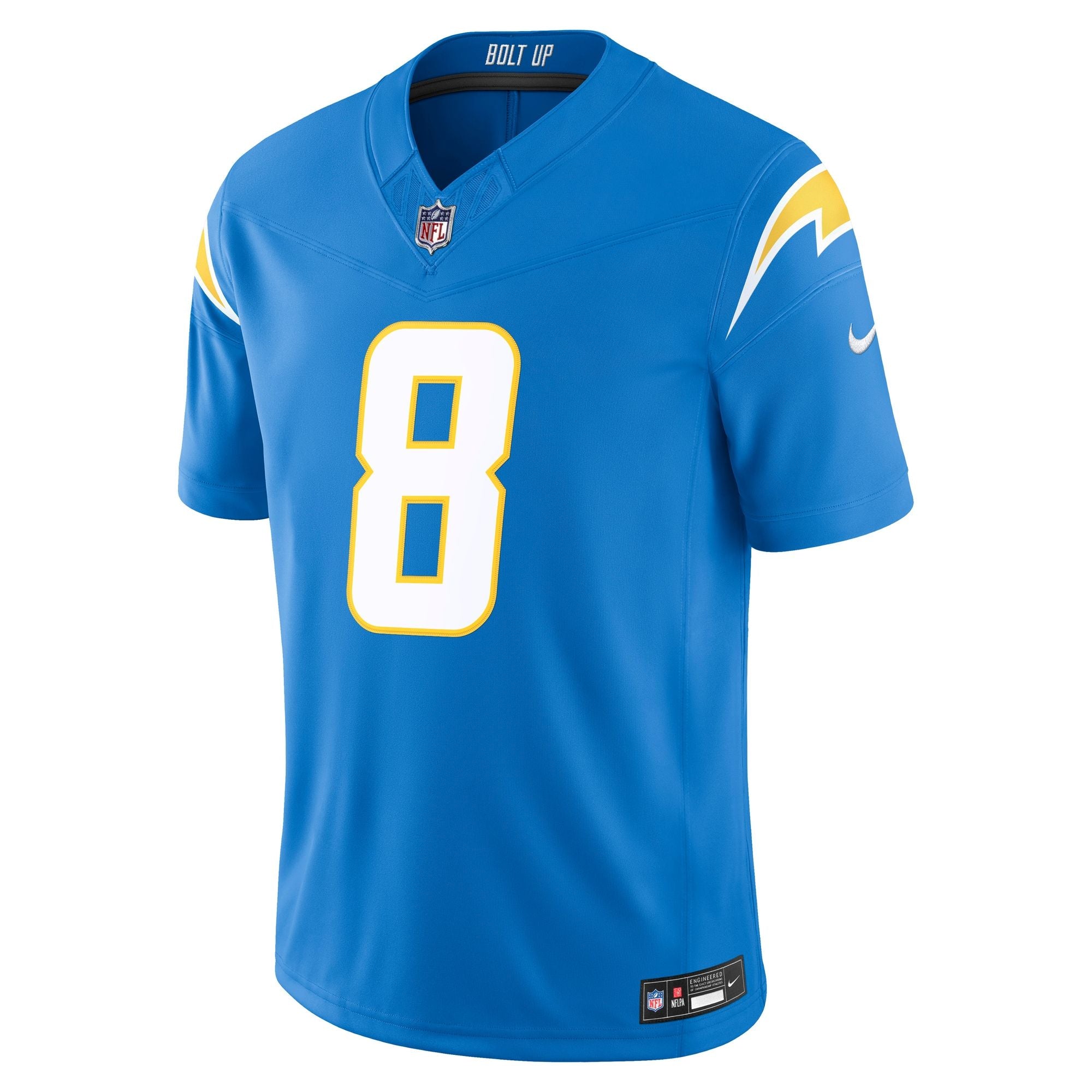 Men's Los Angeles Chargers Omarion Hampton Nike Powder Blue Team Vapor Fuse Stitched Limited Jersey