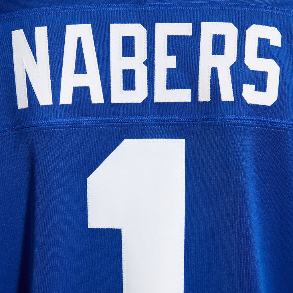 Men's New York Giants Malik Nabers Nike Royal Team Vapor Fuse Stitched Limited Jersey