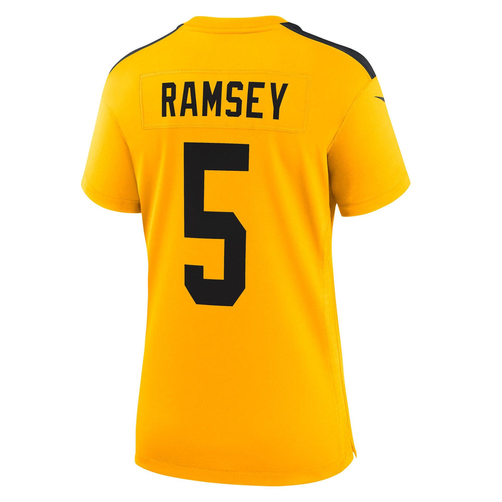Women's Pittsburgh Steelers Jalen Ramsey Nike Gold Alternate 1933 Throwback Game Jersey