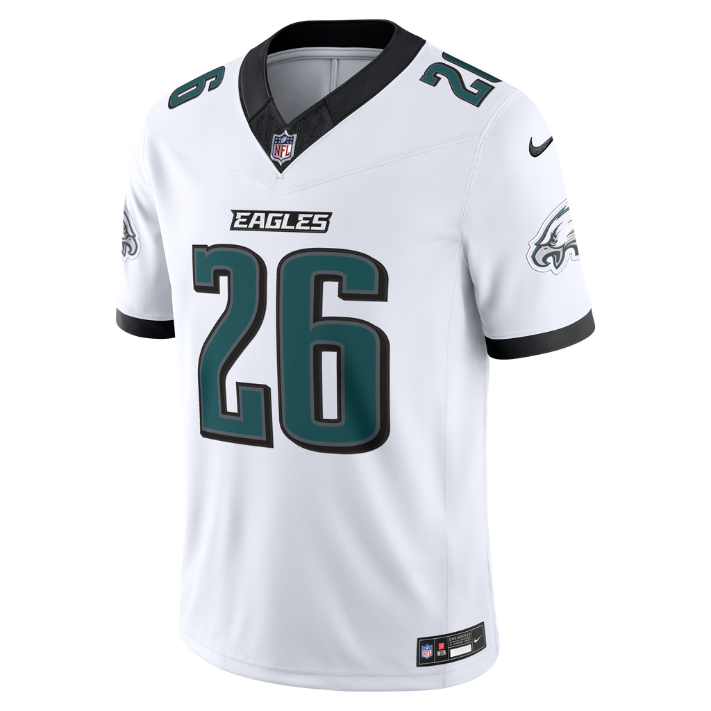 Men's Philadelphia Eagles Saquon Barkley Nike White Vapor Fuse Stitched Limited Jersey