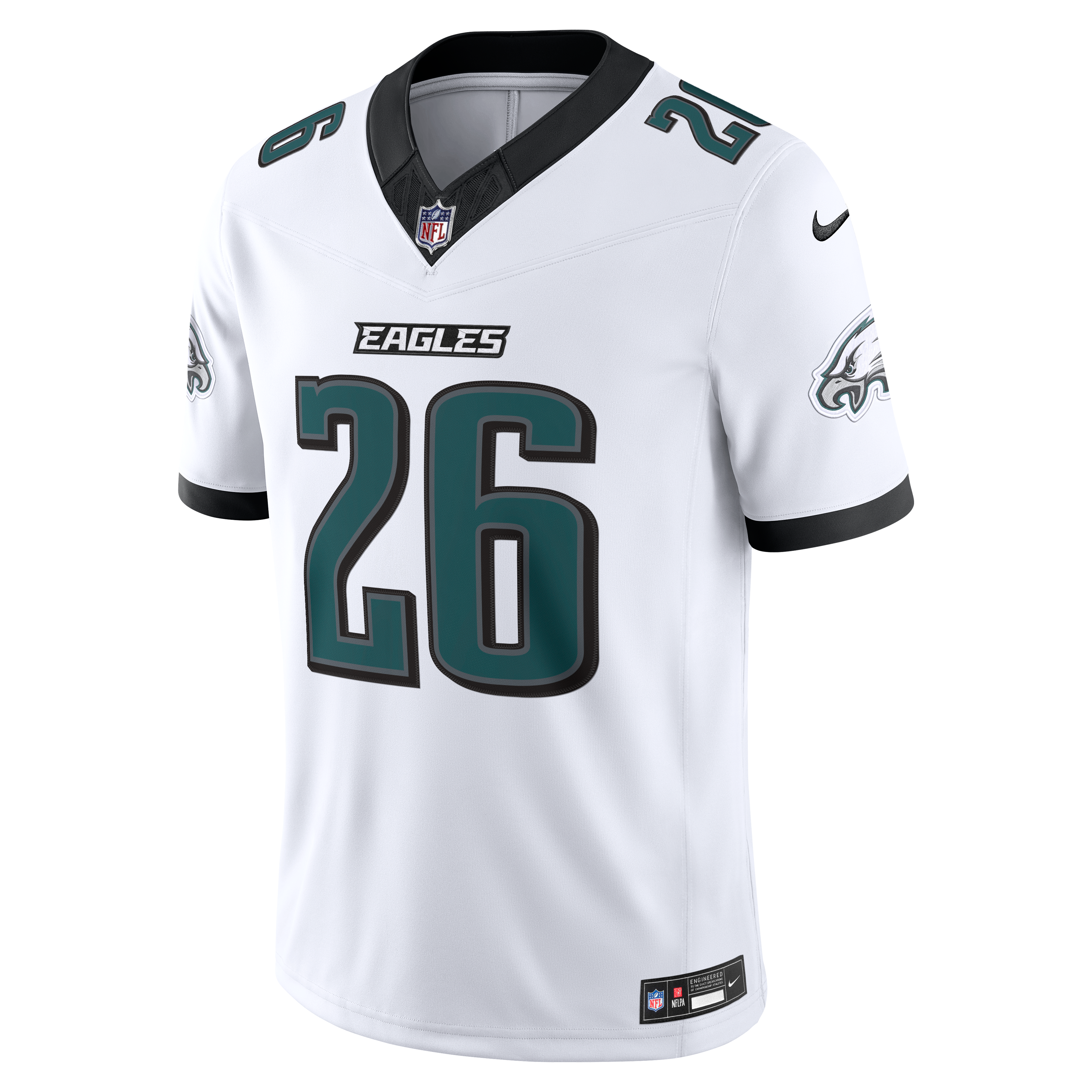 Men's Philadelphia Eagles Saquon Barkley Nike White Vapor Fuse Stitched Limited Jersey