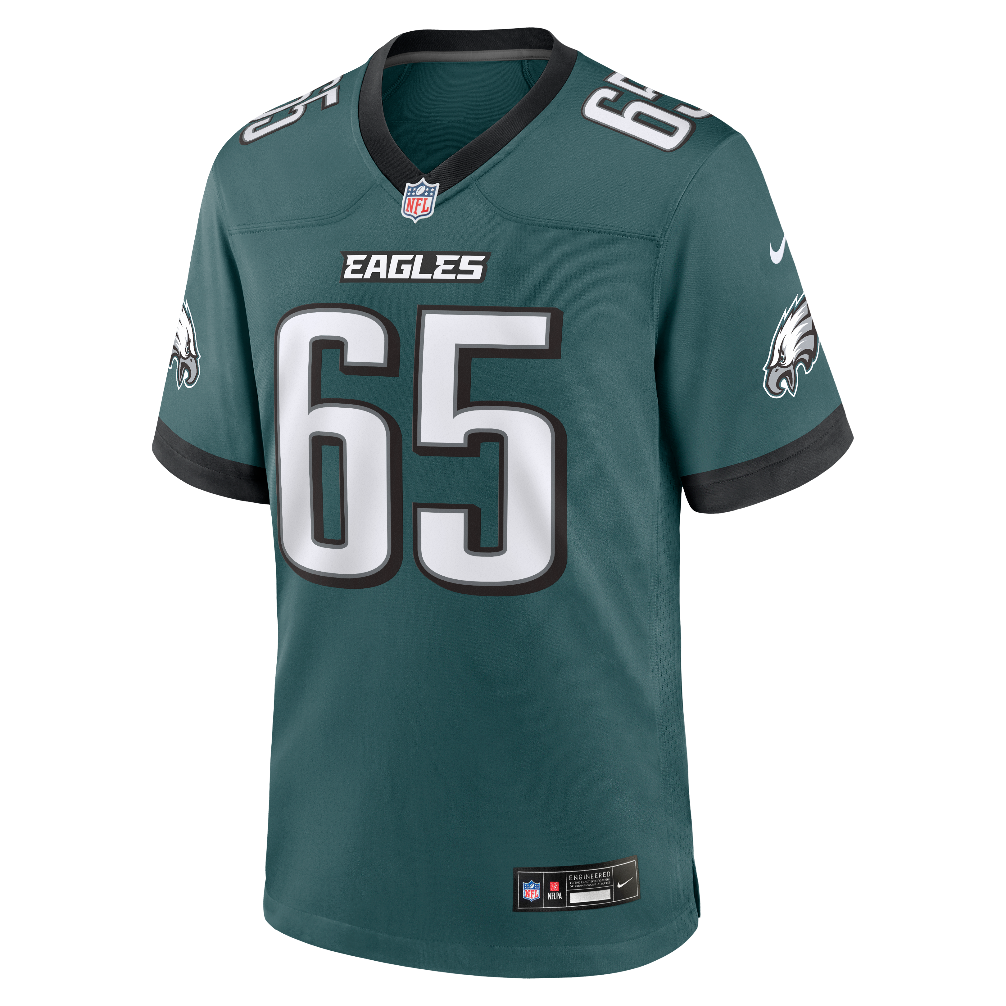 Men's Philadelphia Eagles Lane Johnson Nike Midnight Green Team Game Jersey