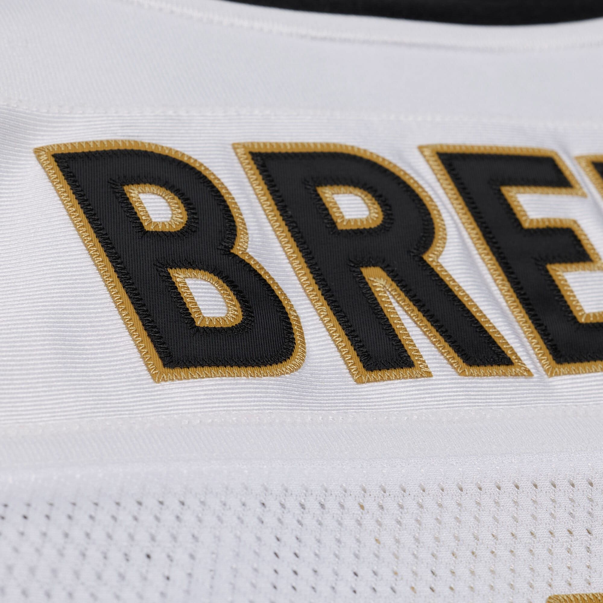 Men's New Orleans Saints Drew Brees Mitchell And Ness White Super Bowl Xliv Authentic Jersey