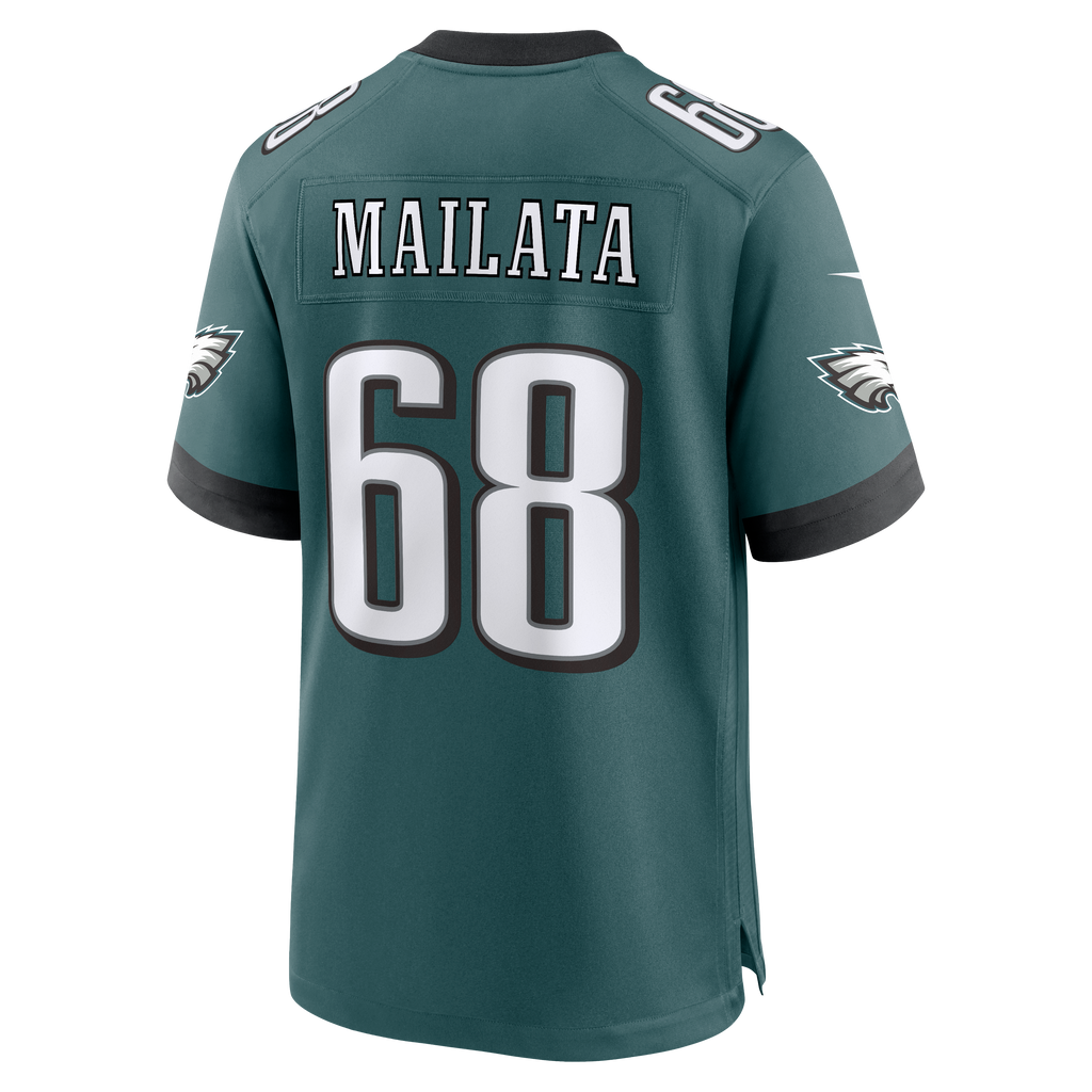 Men's Philadelphia Eagles Jordan Mailata Nike Midnight Green Team Game Jersey