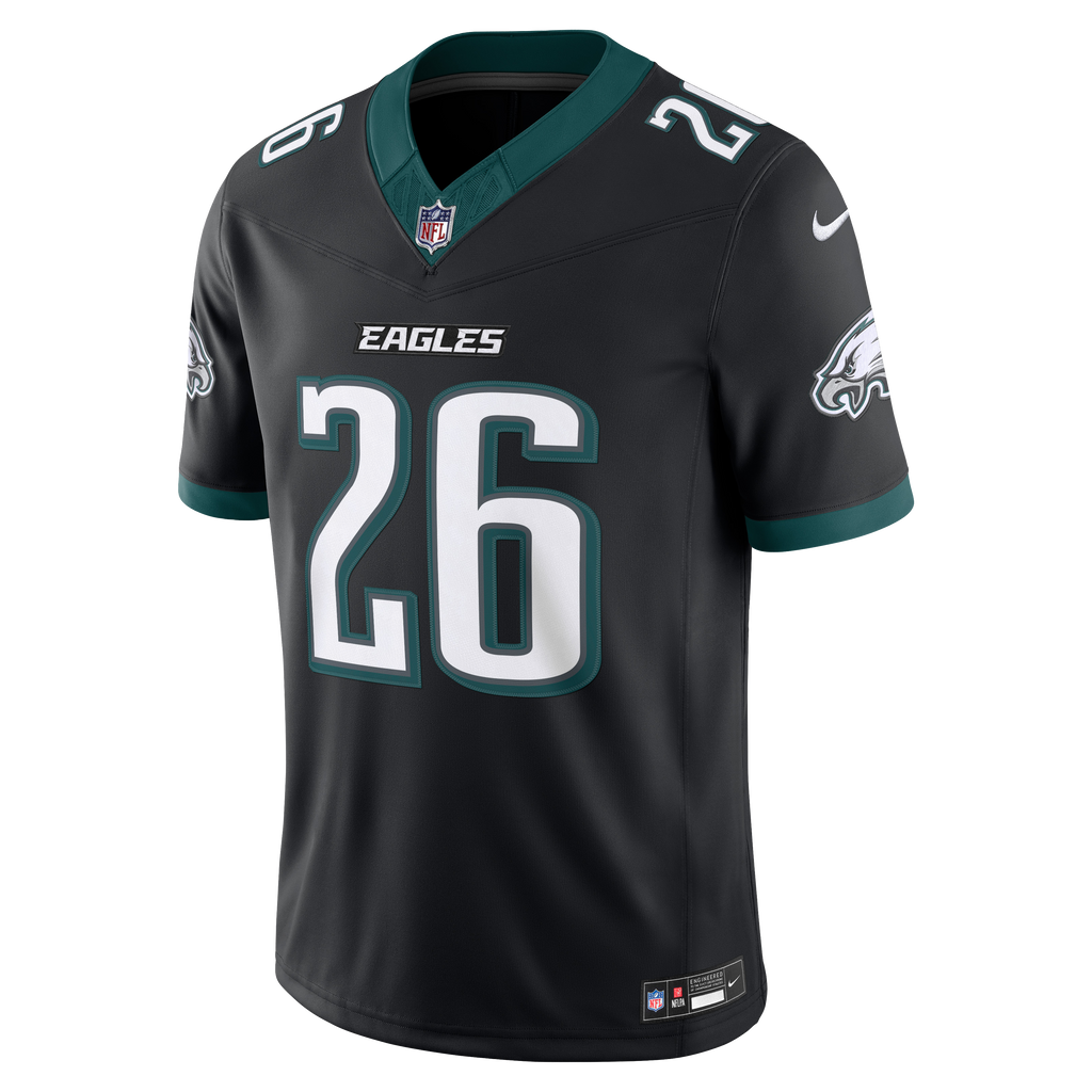 Men's Philadelphia Eagles Saquon Barkley Nike Black Alternate Vapor Fuse Stitched Limited Jersey