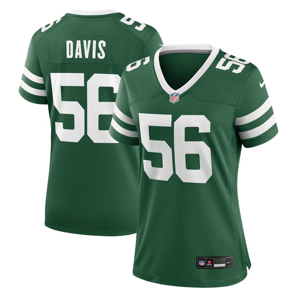 Women's New York Jets Demario Davis Nike Legacy Green Team Game Jersey