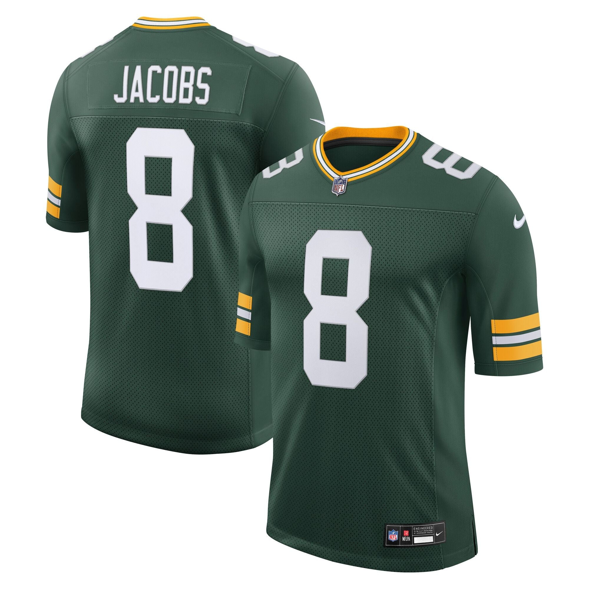 Men's Green Bay Packers Josh Jacobs Nike Green Vapor Untouchable Stitched Limited Jersey