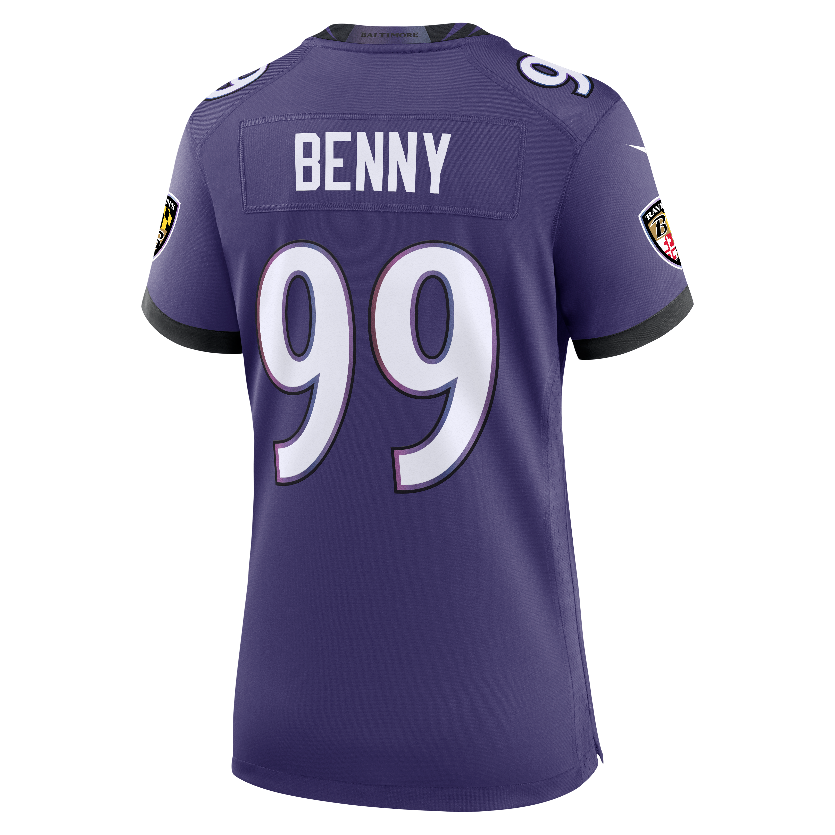 Women's Baltimore Ravens Rayshaun Benny Nike Purple Team Game Jersey