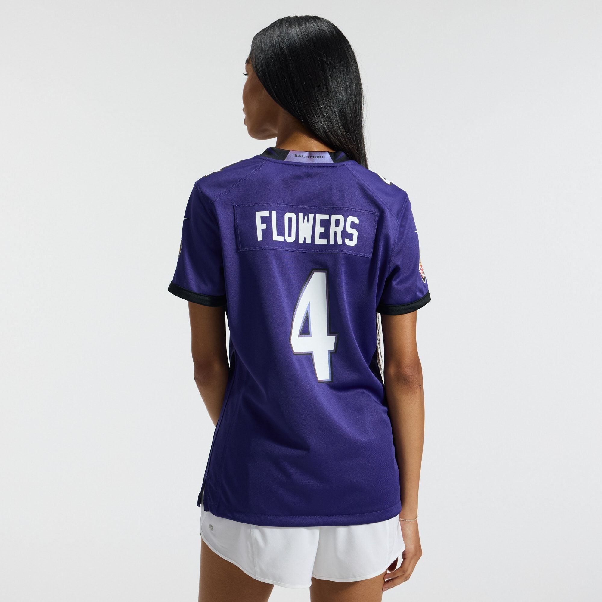 Women's Baltimore Ravens Zay Flowers Nike Purple Team Game Jersey