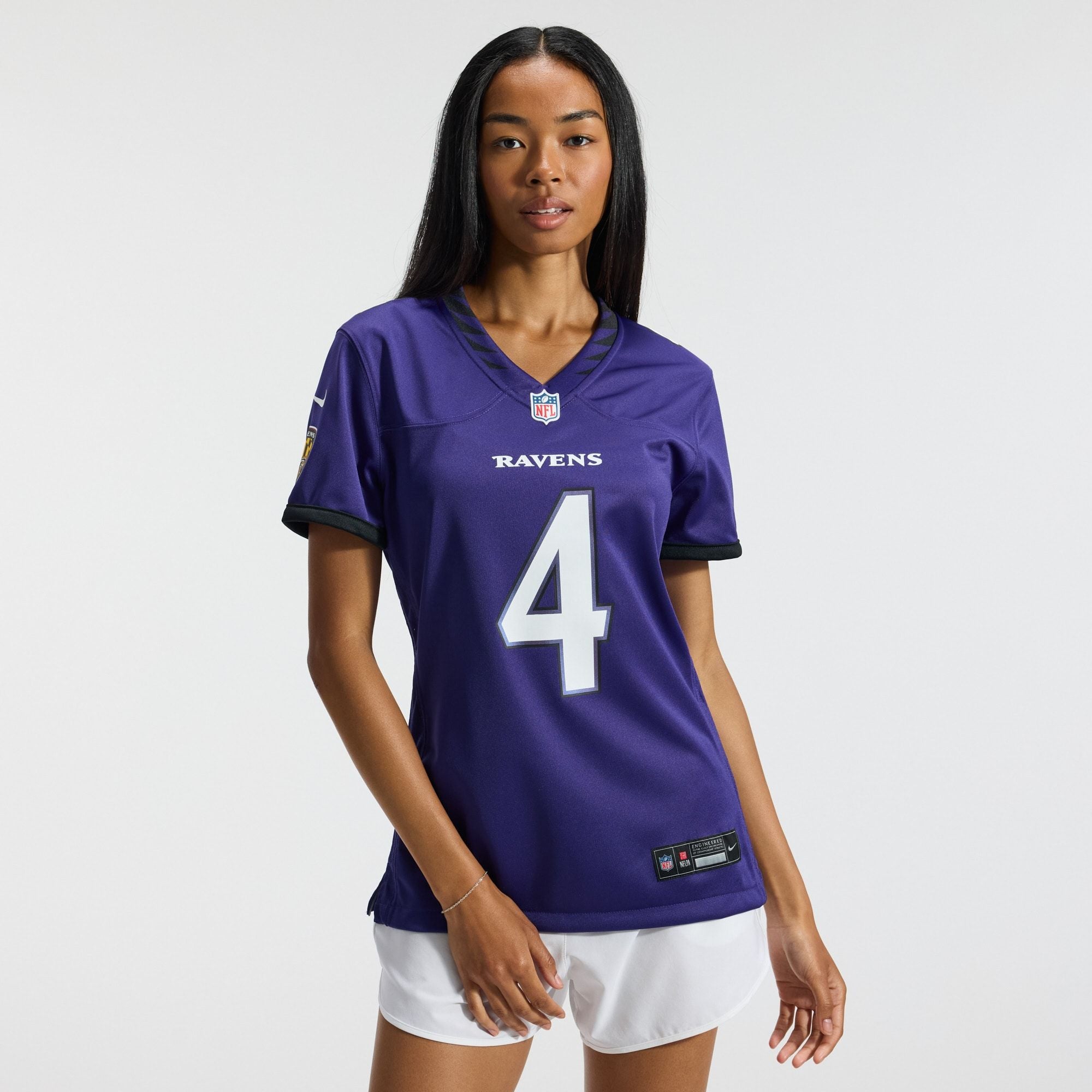 Women's Baltimore Ravens Zay Flowers Nike Purple Team Game Jersey