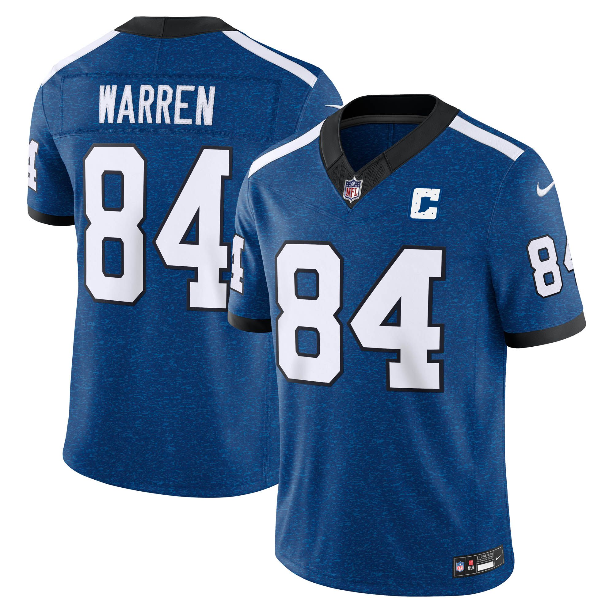 Men's Indianapolis Colts Tyler Warren Nike Royal Alternate Indiana Nights Vapor Fuse Stitched Limited Jersey