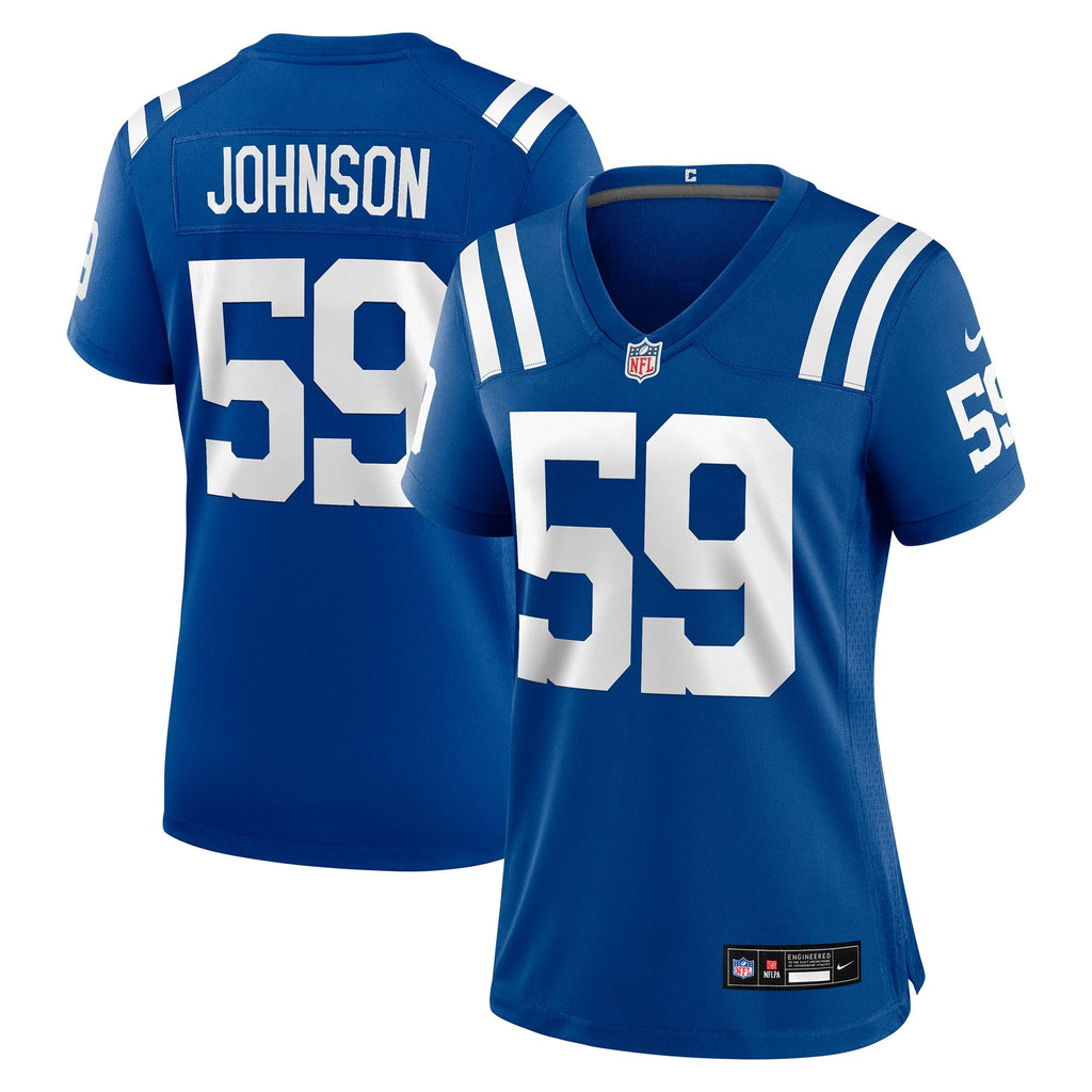 Women's Indianapolis Colts Buddy Johnson Nike Royal Team Game Jersey
