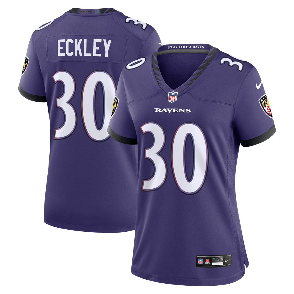 Women's Baltimore Ravens Ryan Eckley Nike Purple Team Game Jersey